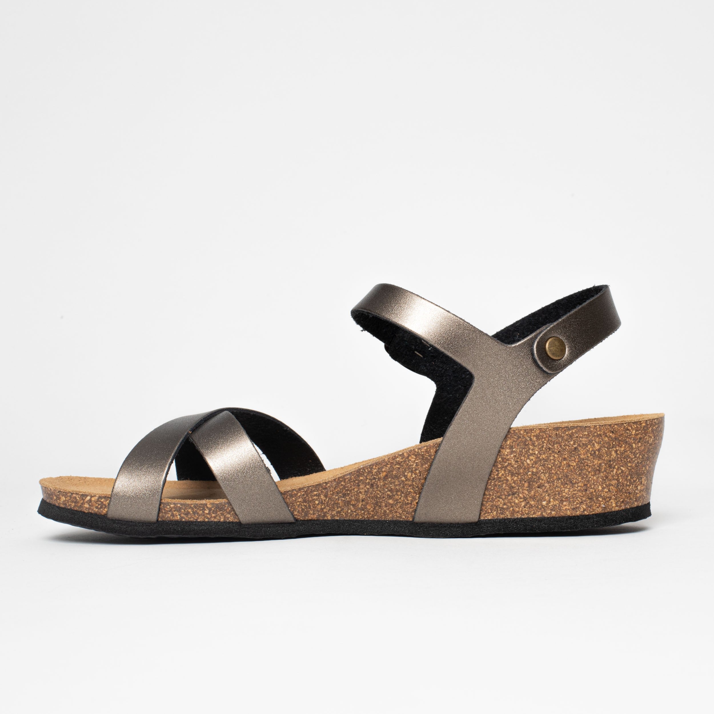 Canberra Pewter Wedge and Semi-Wedge Sandals