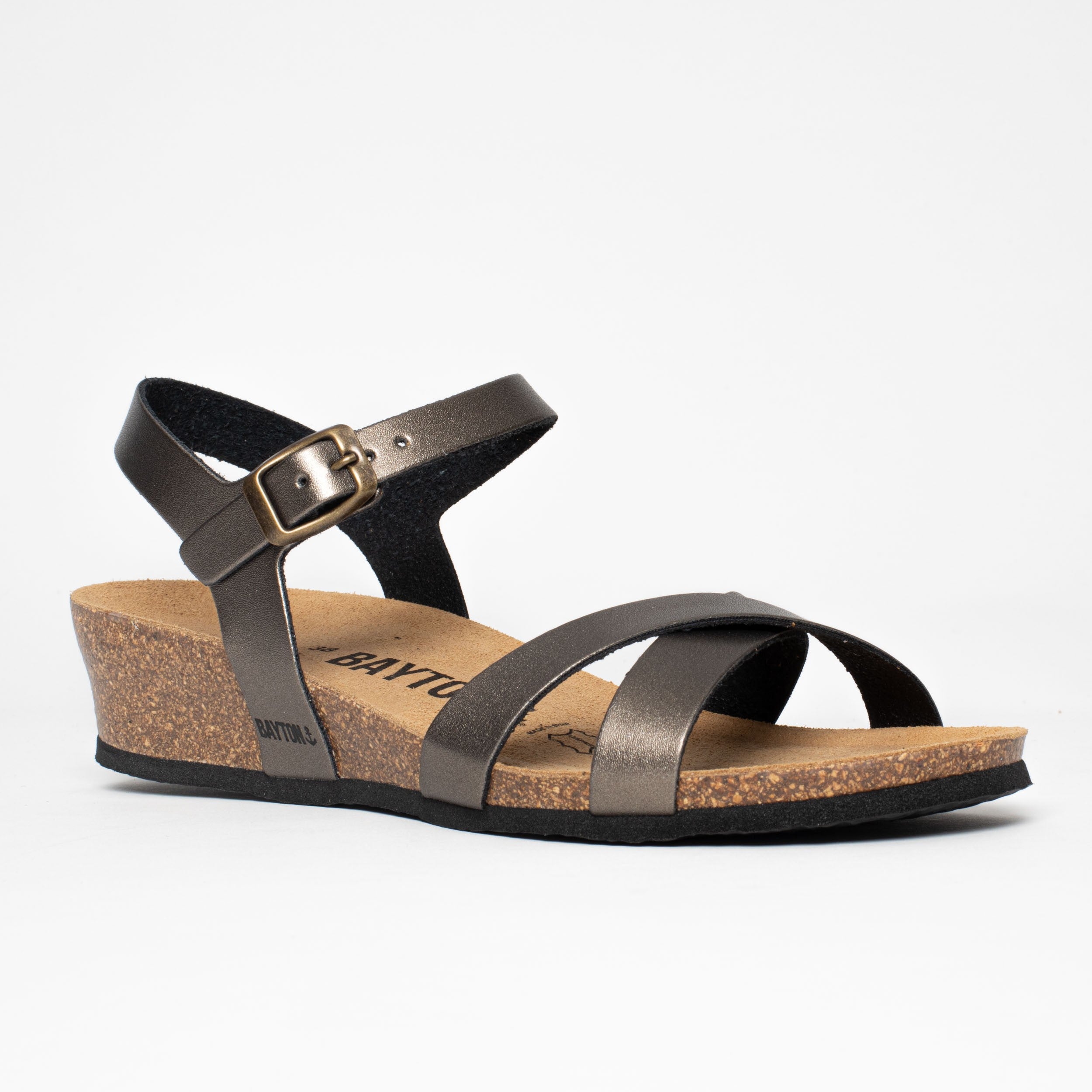 Canberra Pewter Wedge and Semi-Wedge Sandals