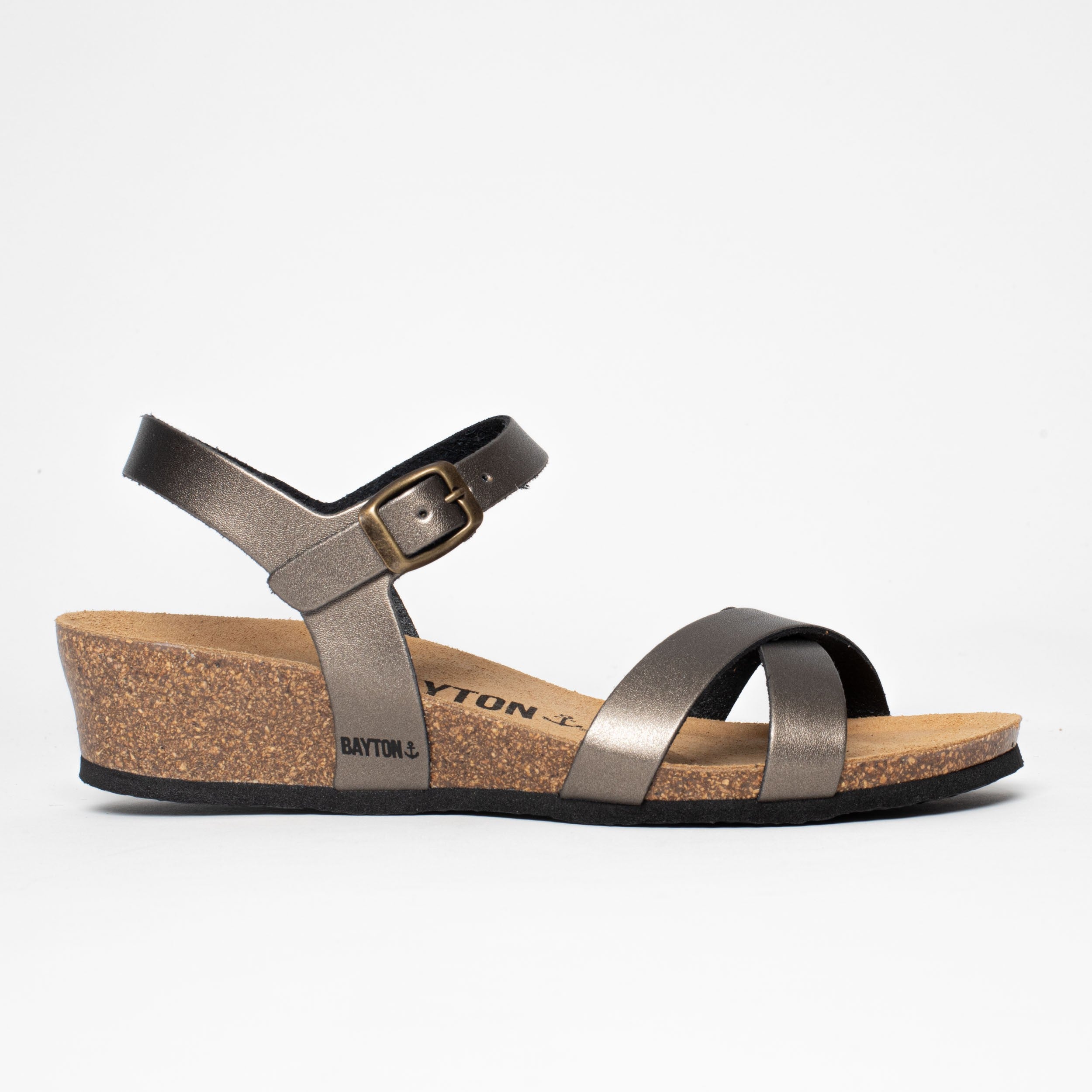 Canberra Pewter Wedge and Semi-Wedge Sandals