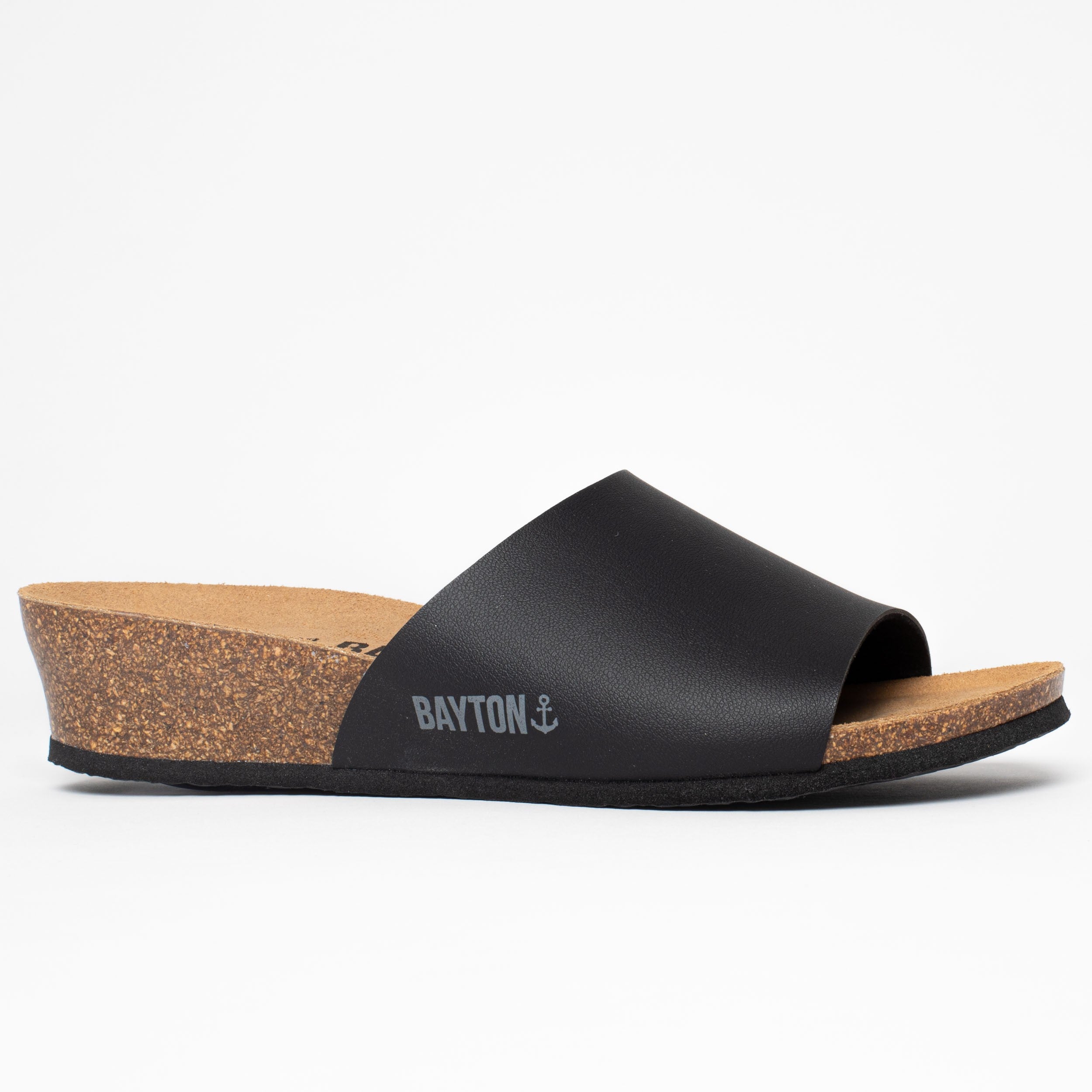 Sandalias Ventura Cuña Y Semicuña Negro