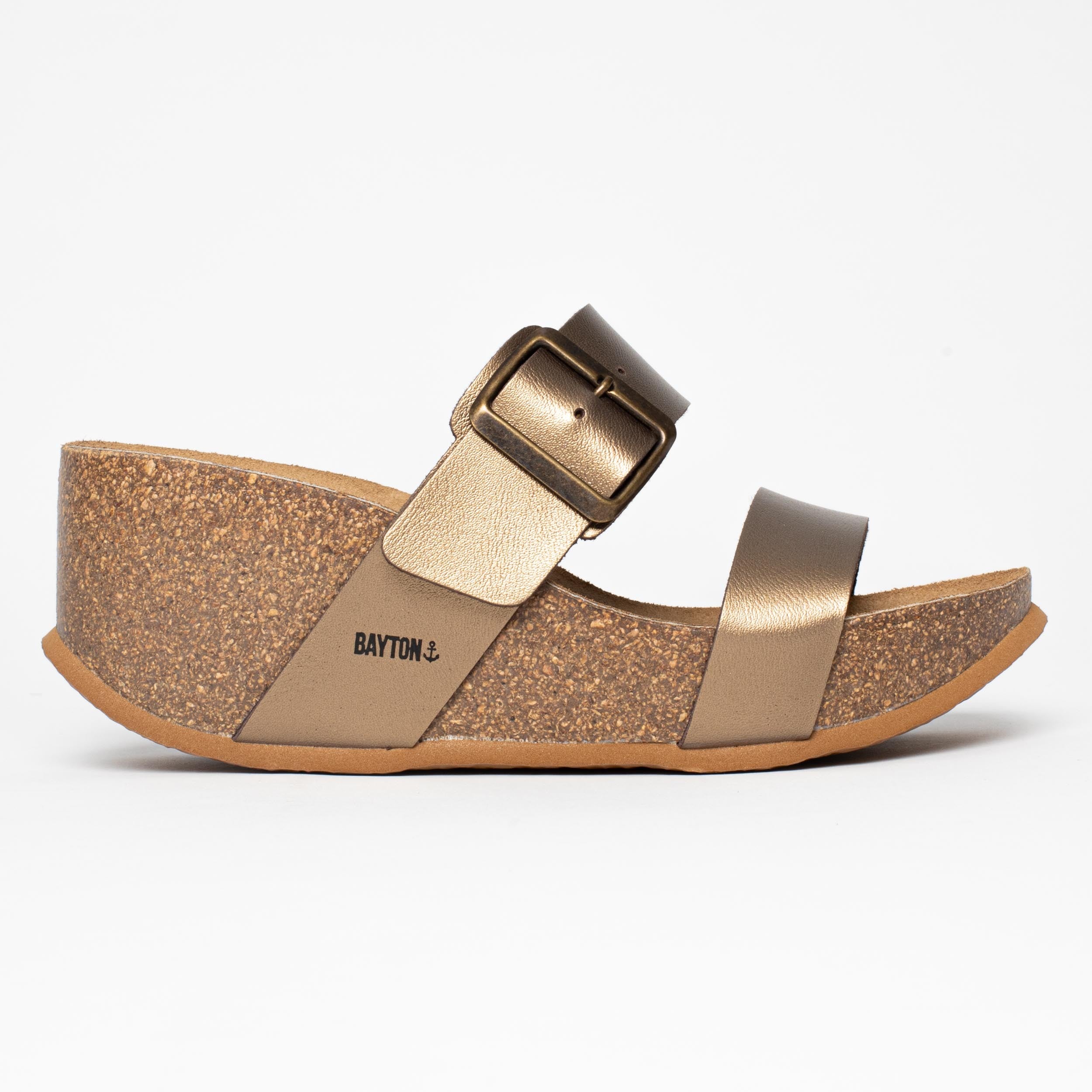 Sandalias Newcastle Cuña Y Semicuña Bronce