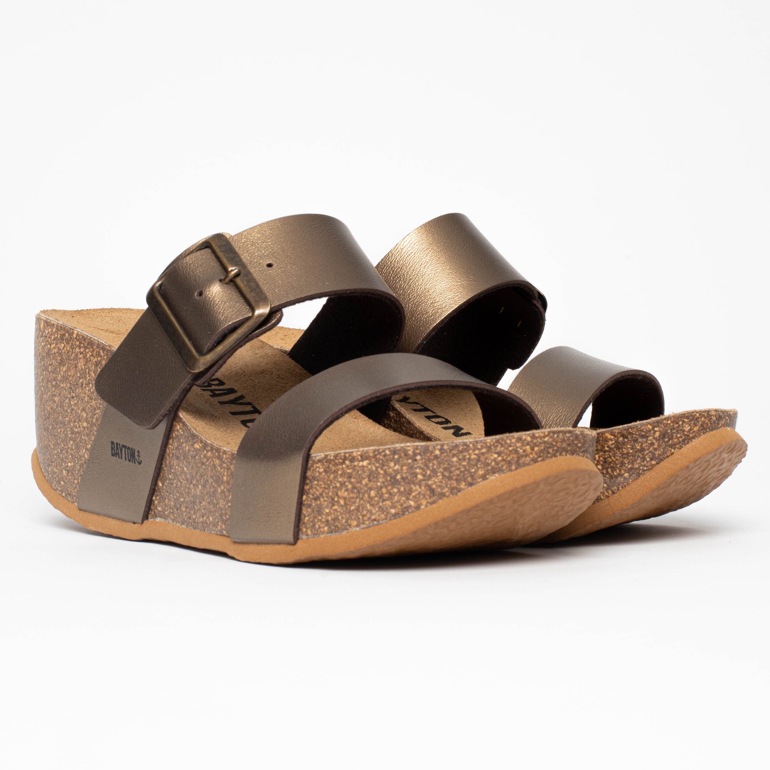 Sandalias Newcastle Cuña Y Semicuña Bronce