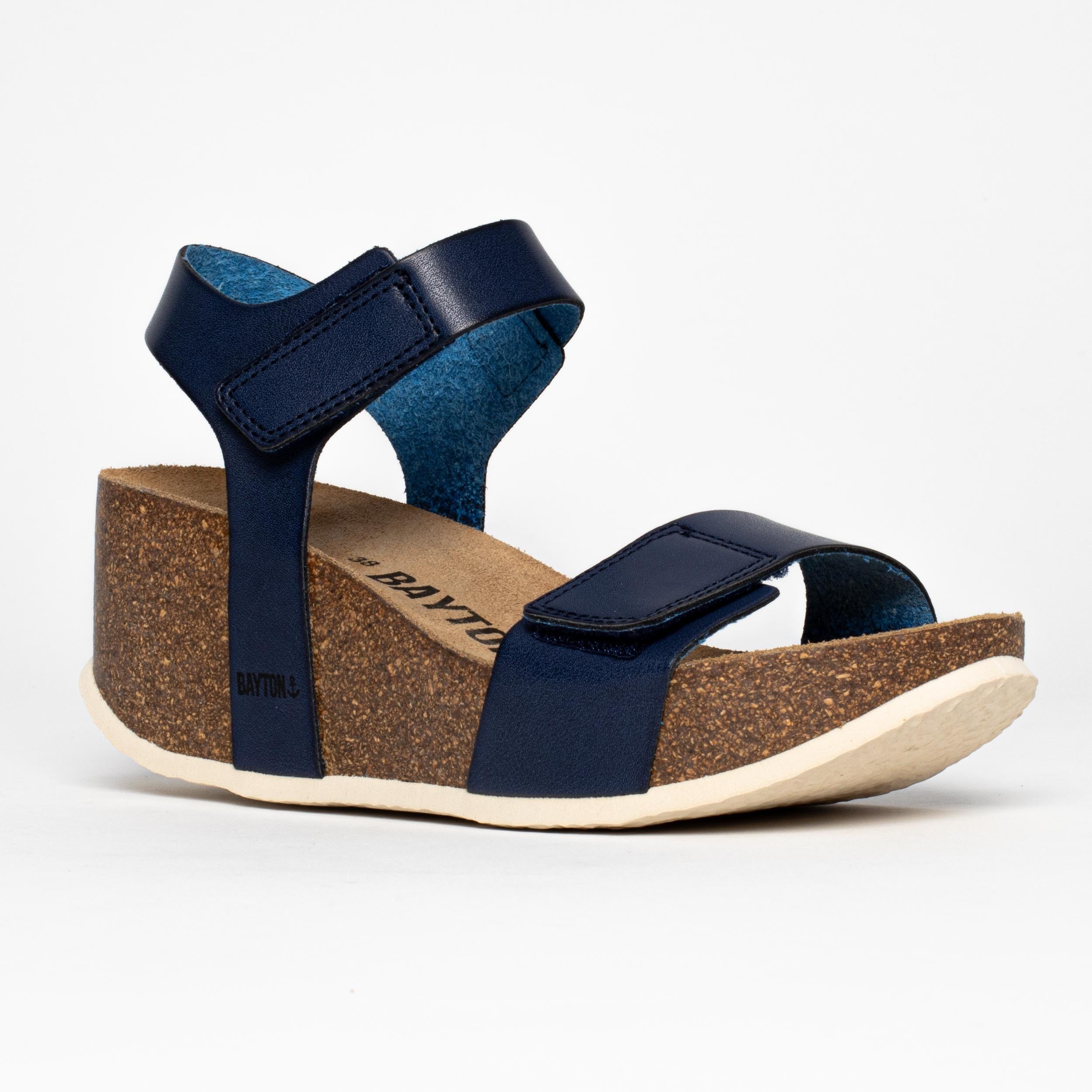 Gijon Navy Blue Wedge and Semi-Wedge Sandals