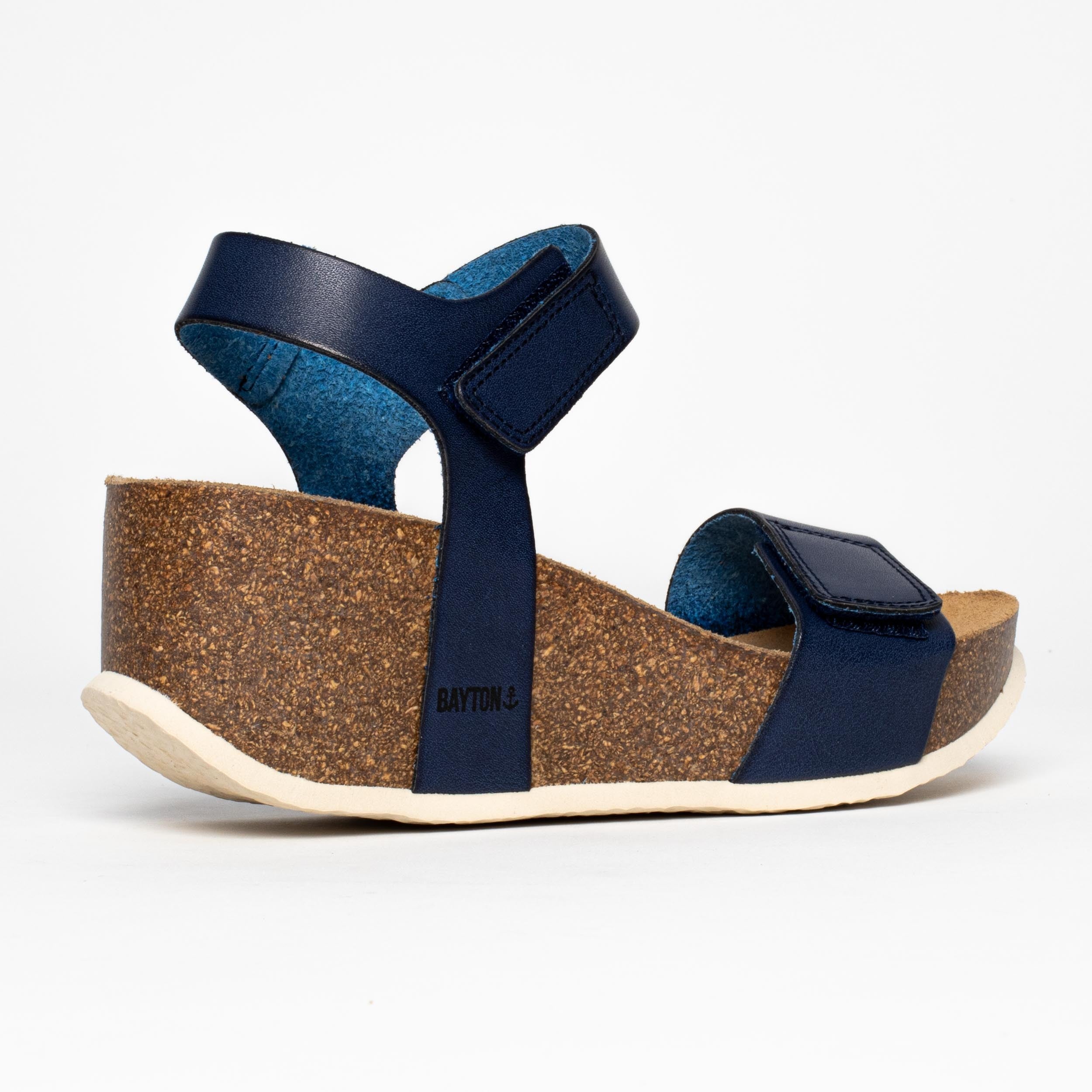 Gijon Navy Blue Wedge and Semi-Wedge Sandals