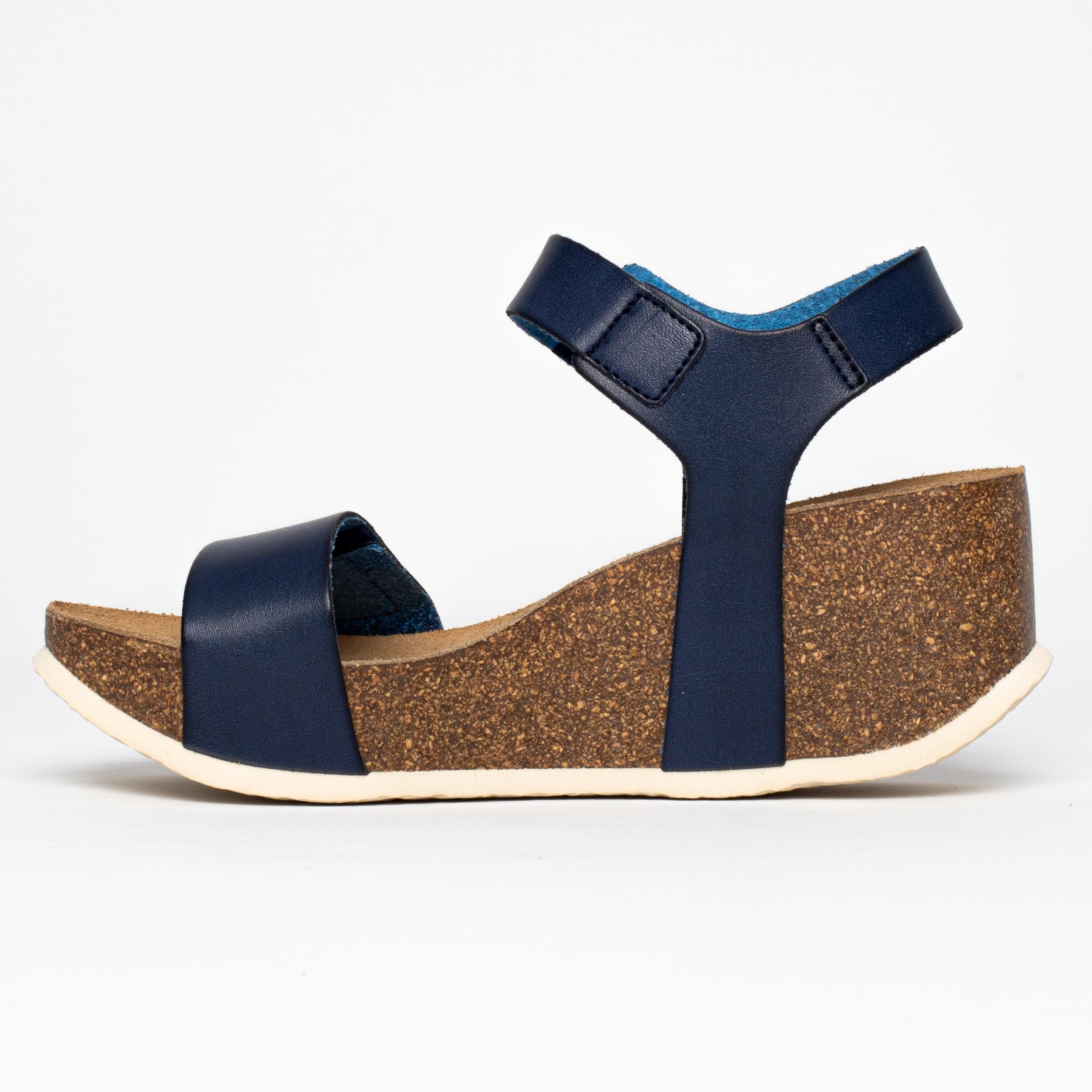 Gijon Navy Blue Wedge and Semi-Wedge Sandals