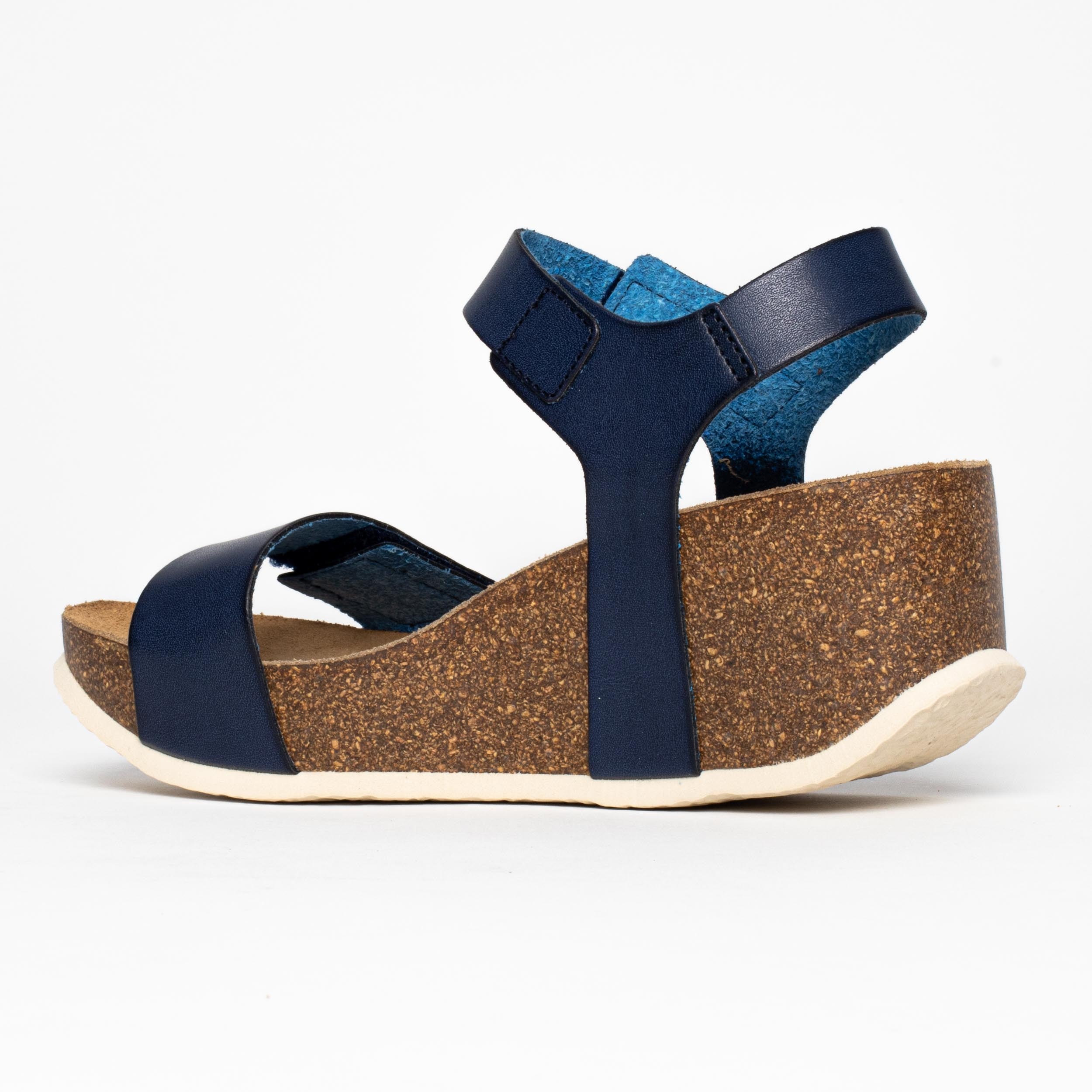 Gijon Navy Blue Wedge and Semi-Wedge Sandals