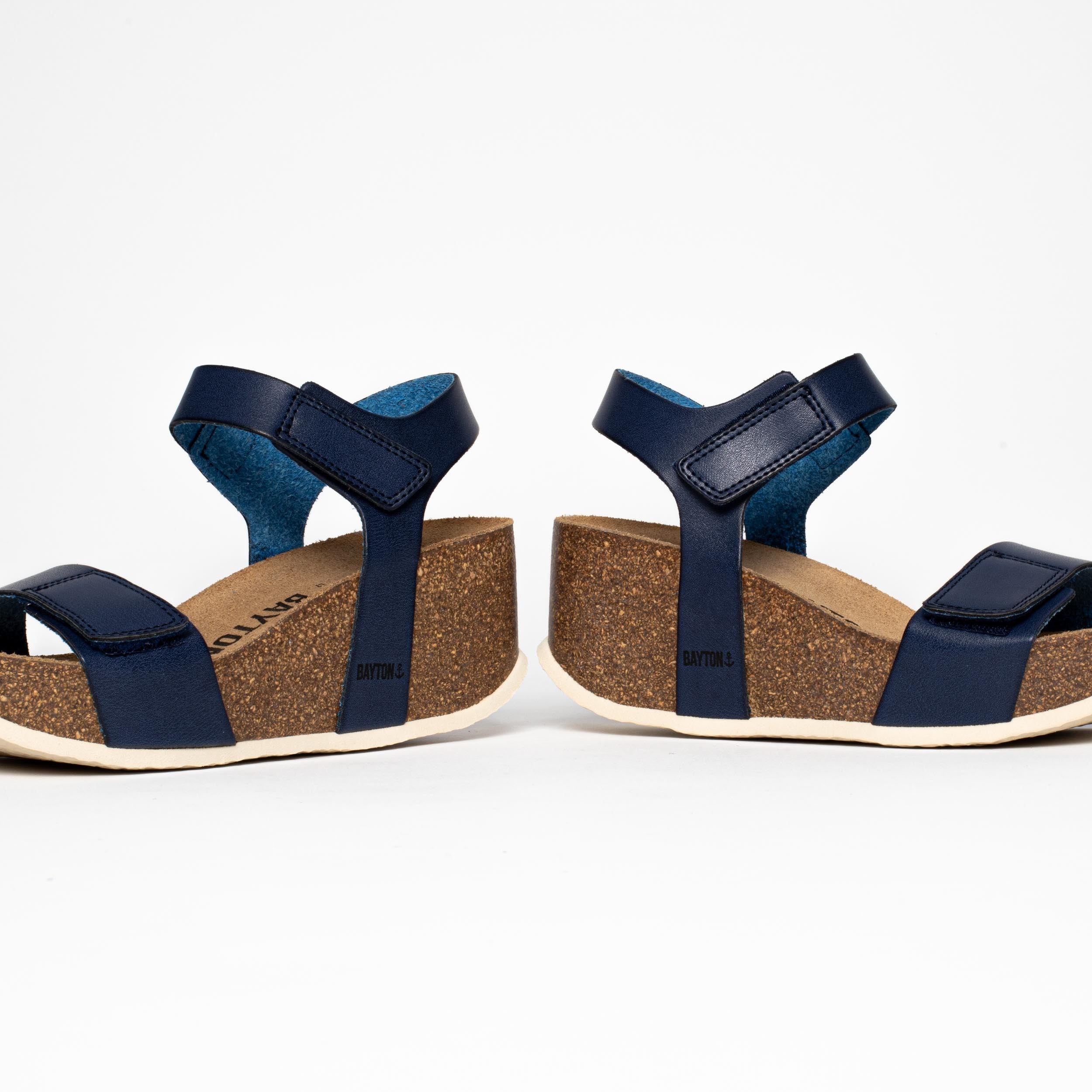 Gijon Navy Blue Wedge and Semi-Wedge Sandals