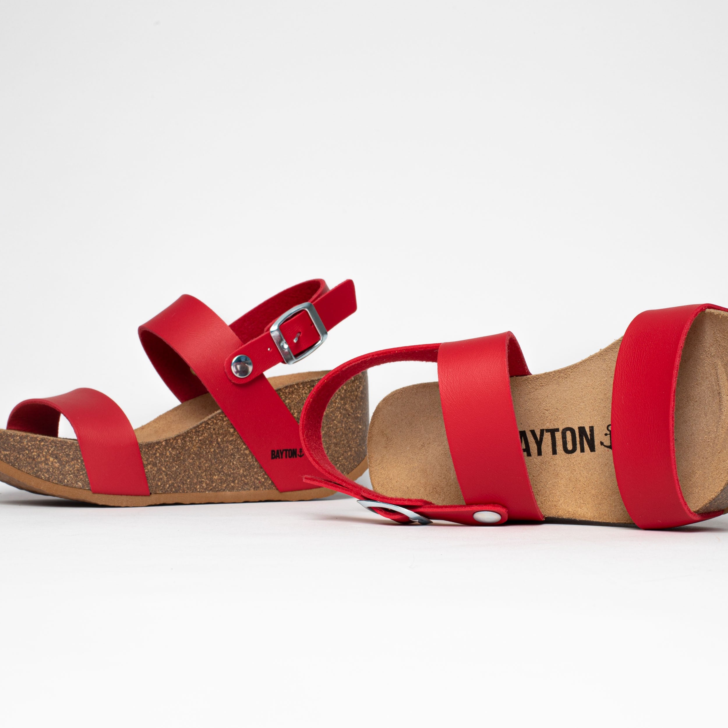 Selene Red Wedge and Semi-Wedge Sandals