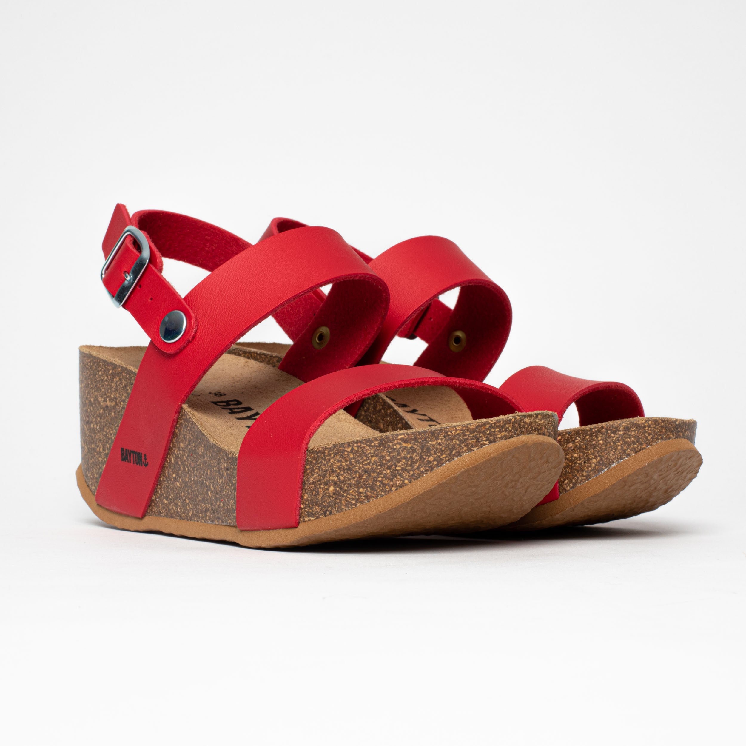 Selene Red Wedge and Semi-Wedge Sandals