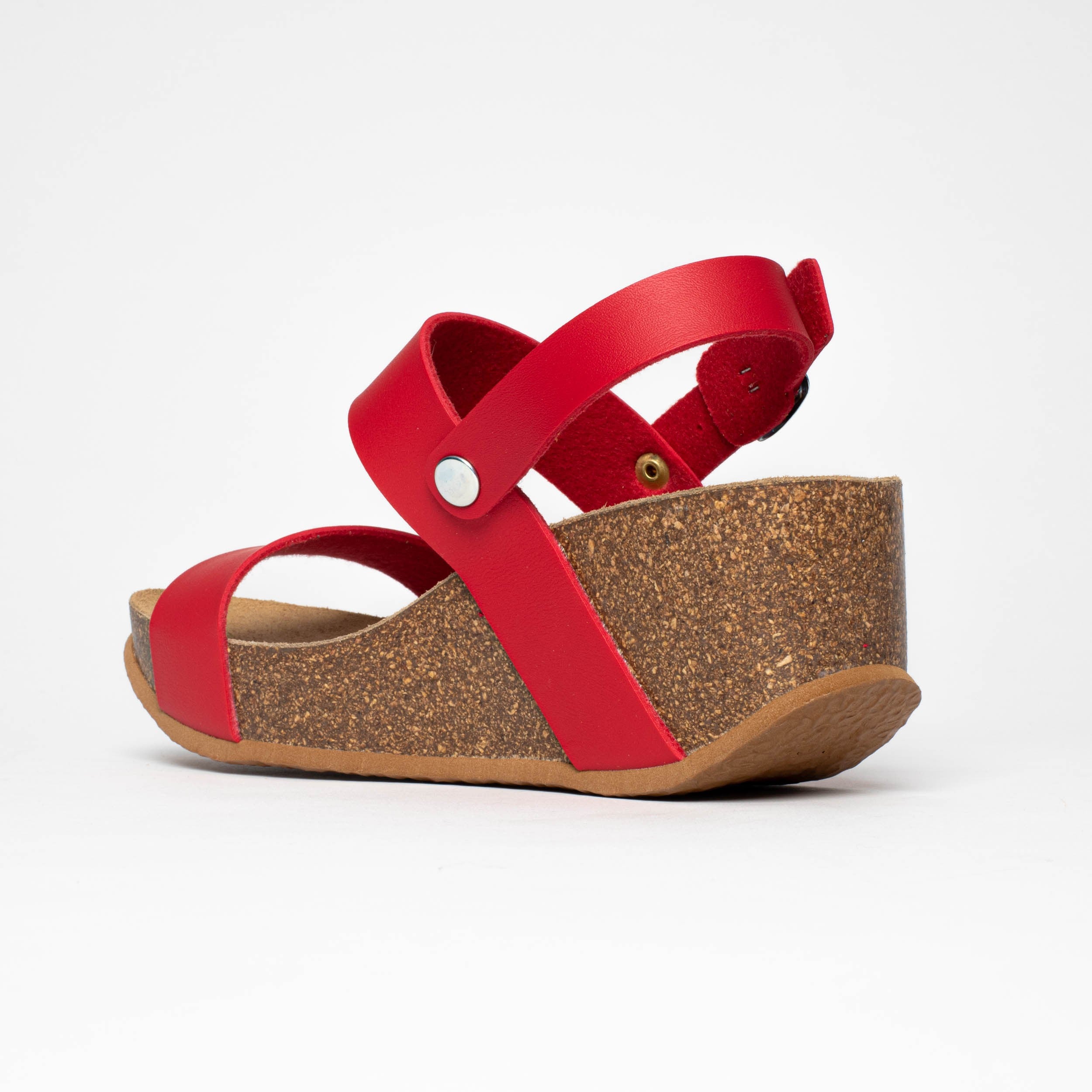 Selene Red Wedge and Semi-Wedge Sandals