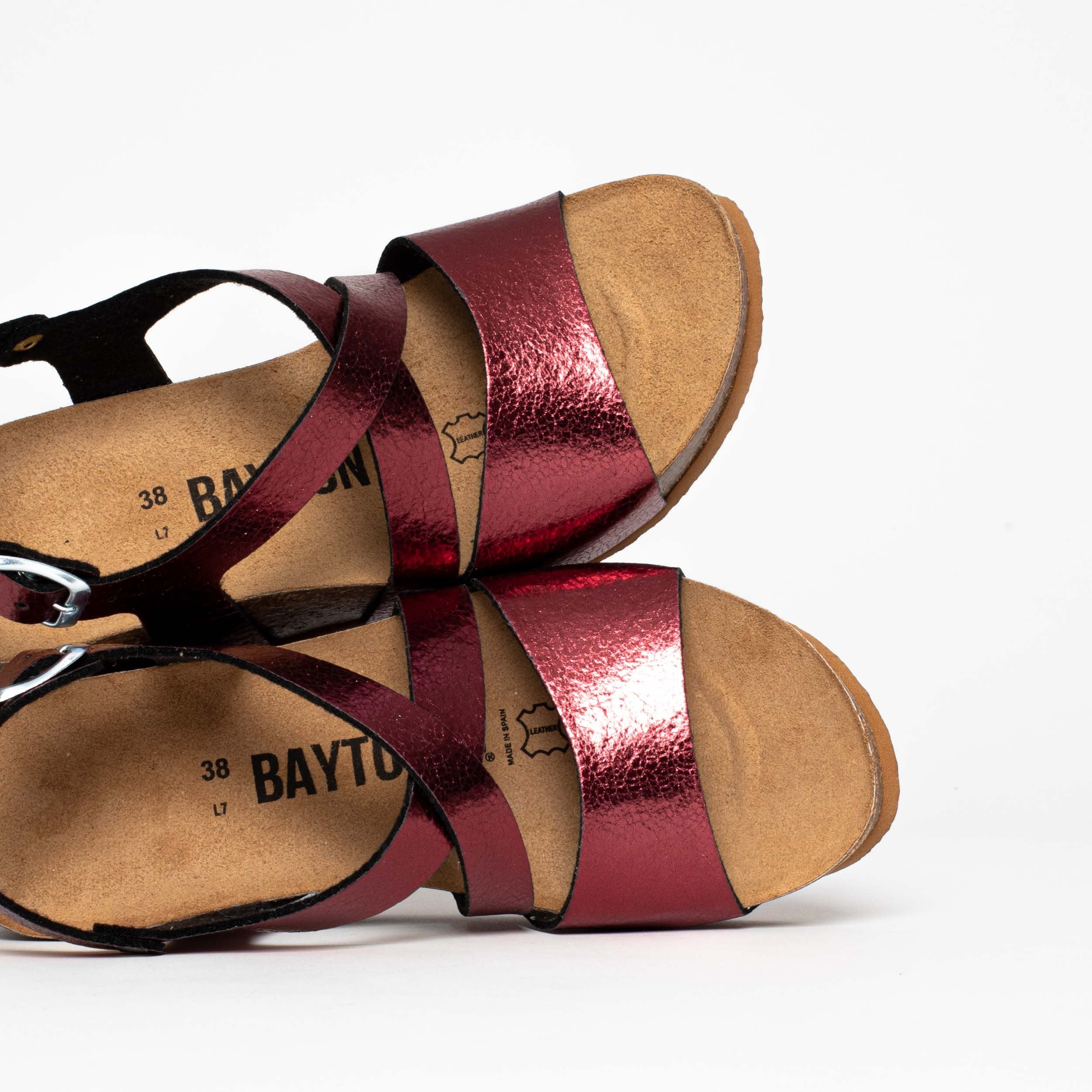 Malaga Bordeaux Wedge and Semi-Wedge Sandals