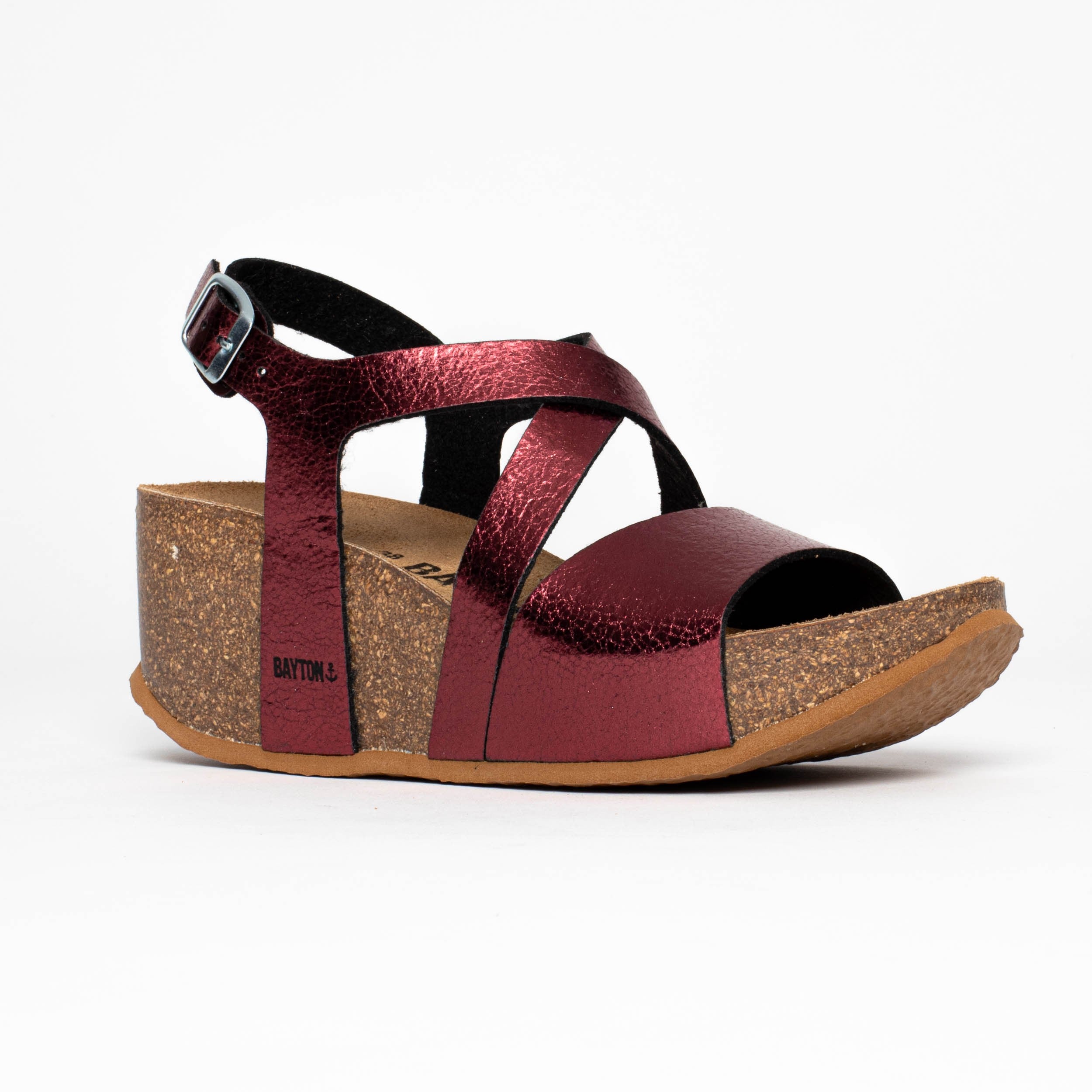 Malaga Bordeaux Wedge and Semi-Wedge Sandals