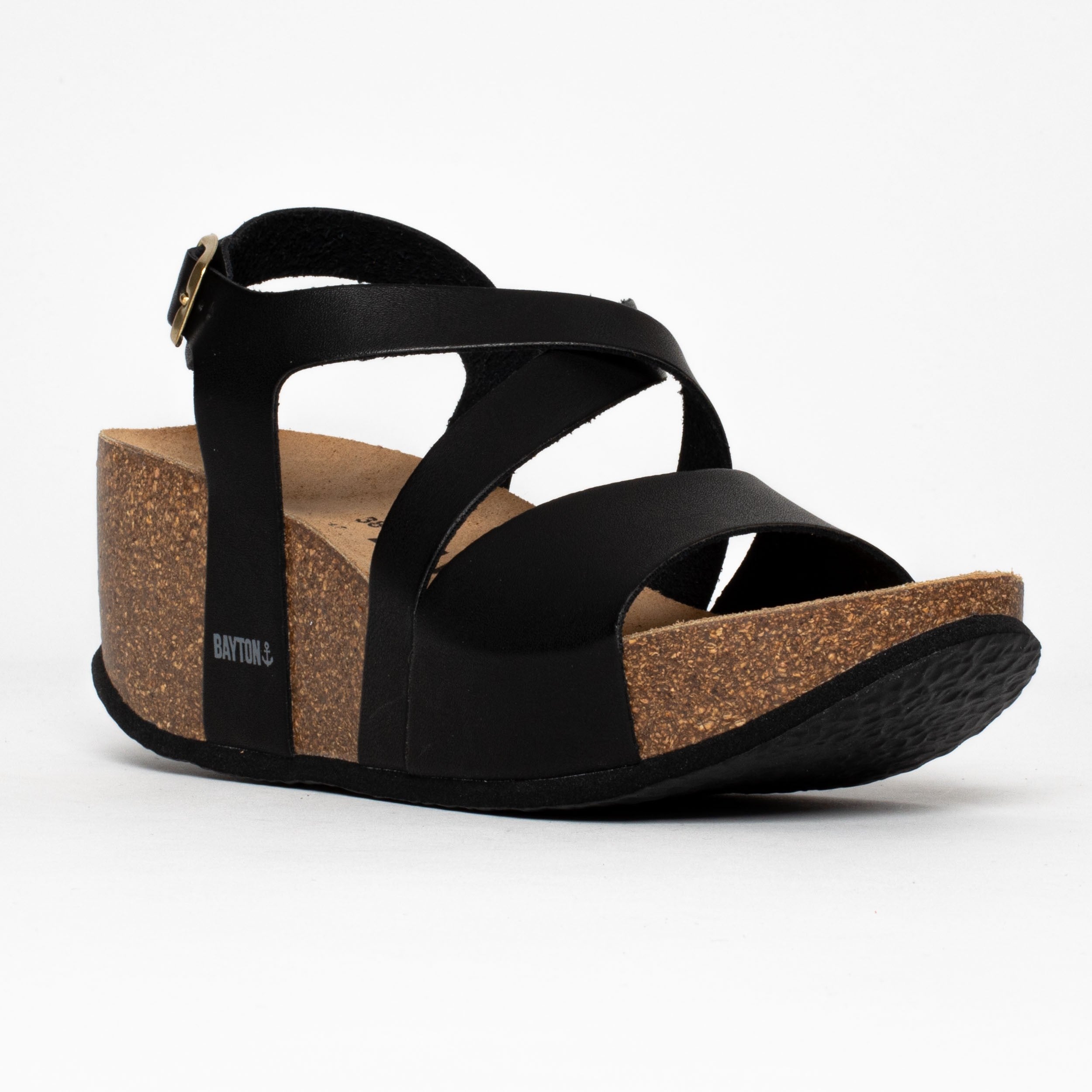 Sandalias Málaga Cuña Y Semicuña Negro