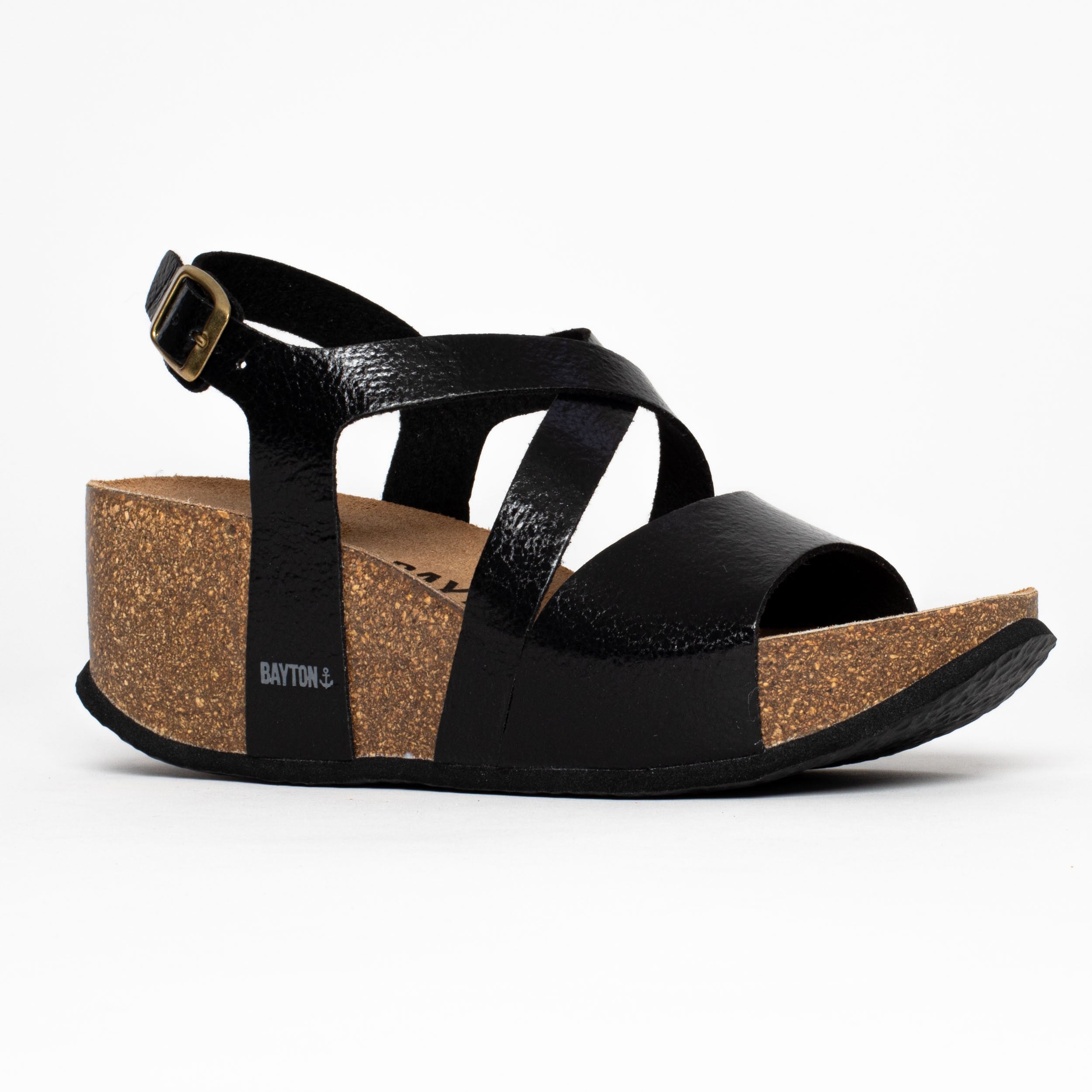 Sandalias Málaga Cuña Y Semicuña Negro