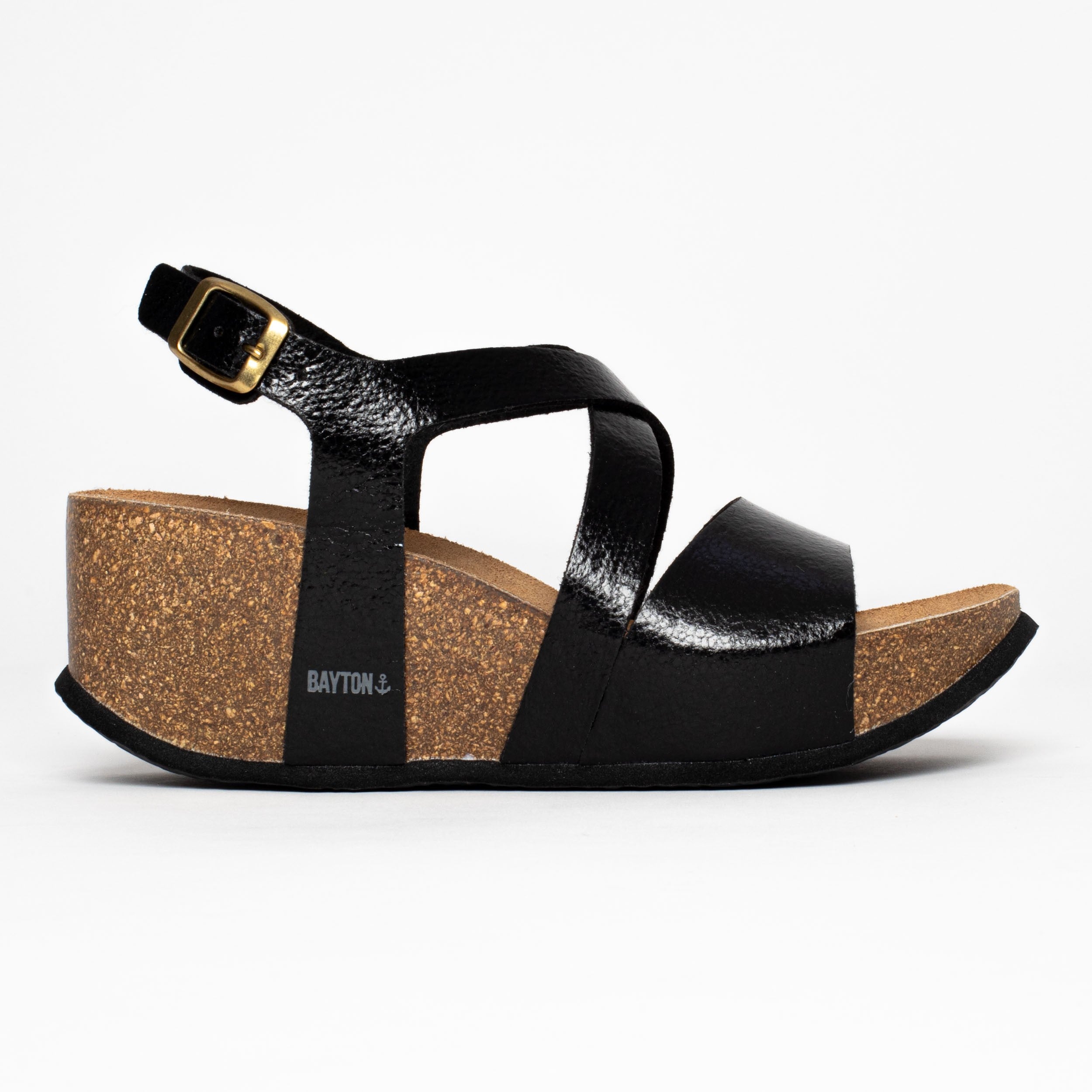 Sandalias Málaga Cuña Y Semicuña Negro