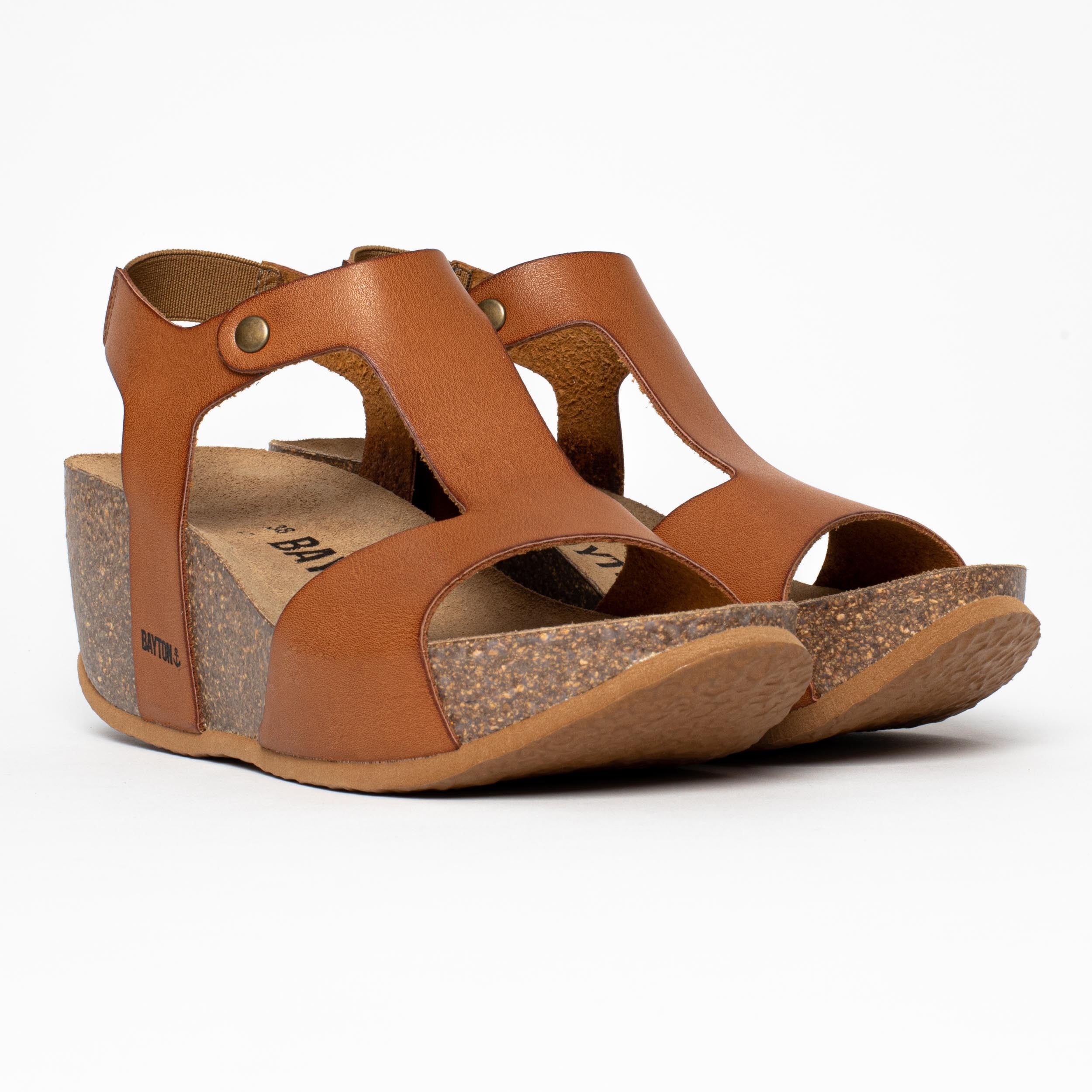 Madrida Camel Wedge and Semi-Wedge Sandals