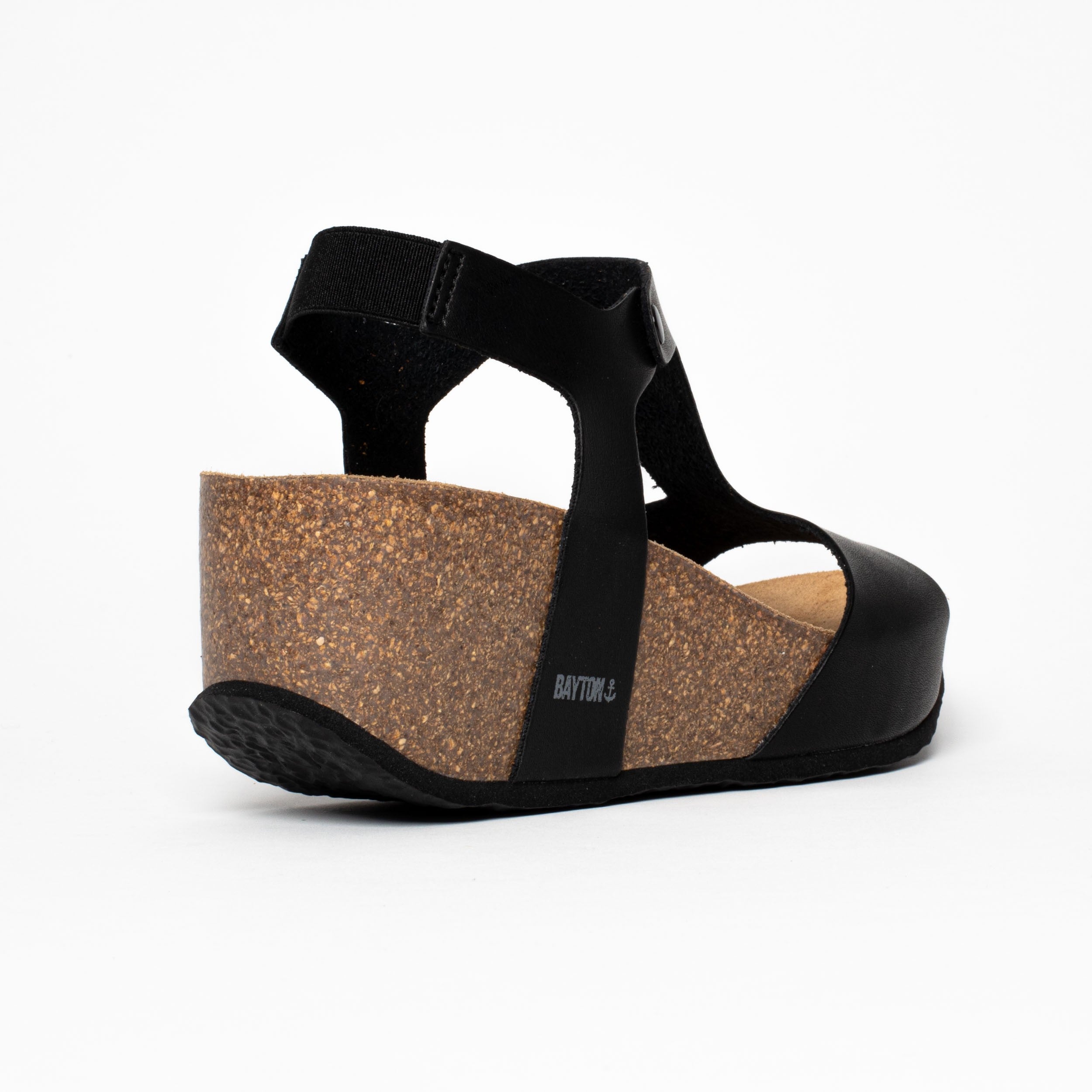 Madrida Black Wedge and Semi-Wedge Sandals