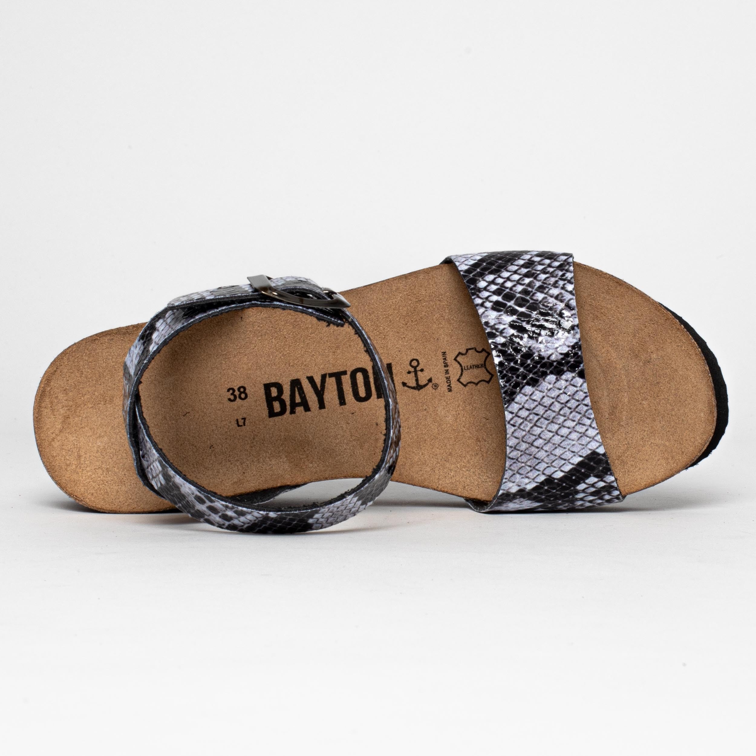 Sol Grey Python Wedge and Semi-Wedge Sandals