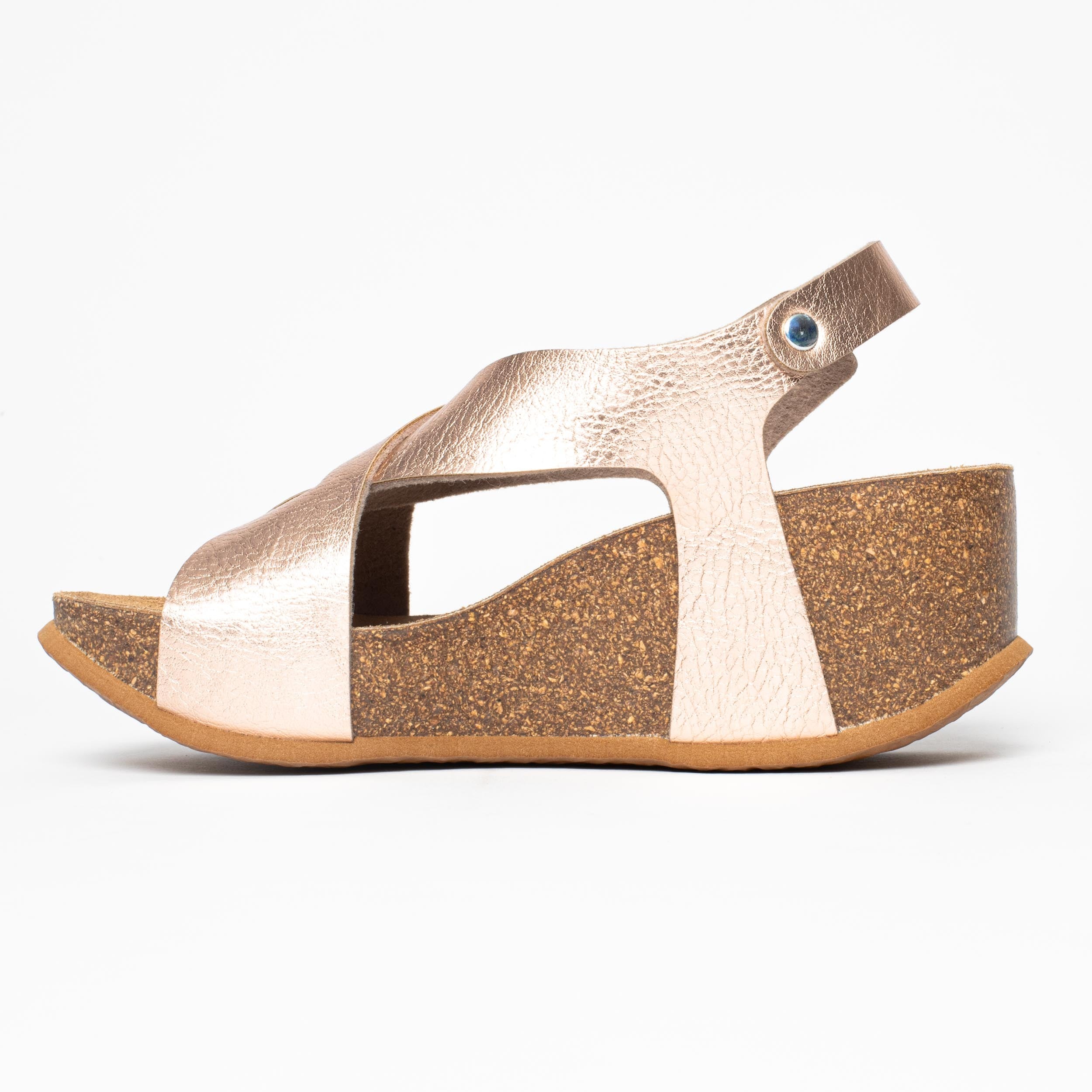 Jerez Rose Gold Wedge and Semi-Wedge Sandals