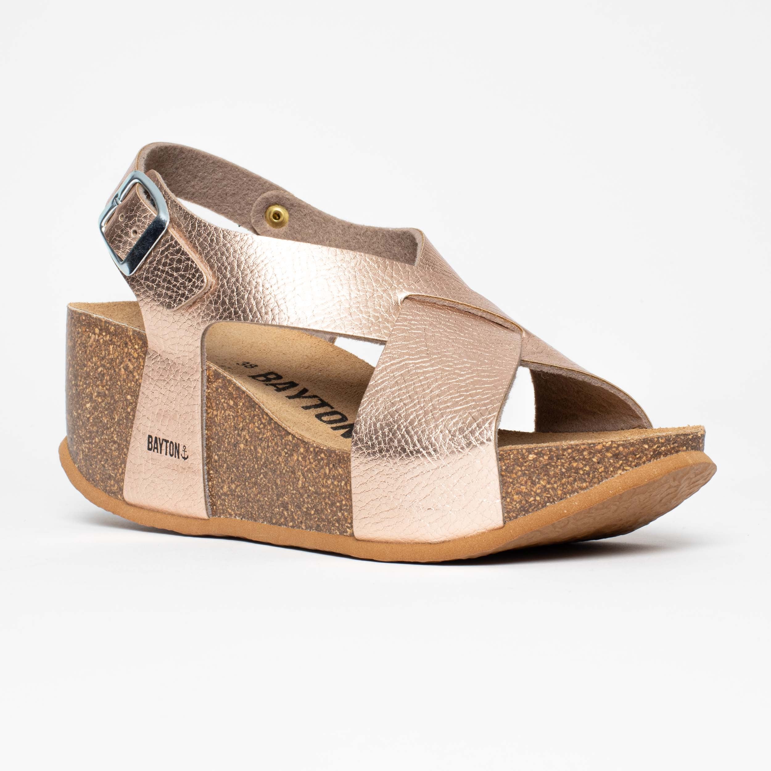 Jerez Rose Gold Wedge and Semi-Wedge Sandals