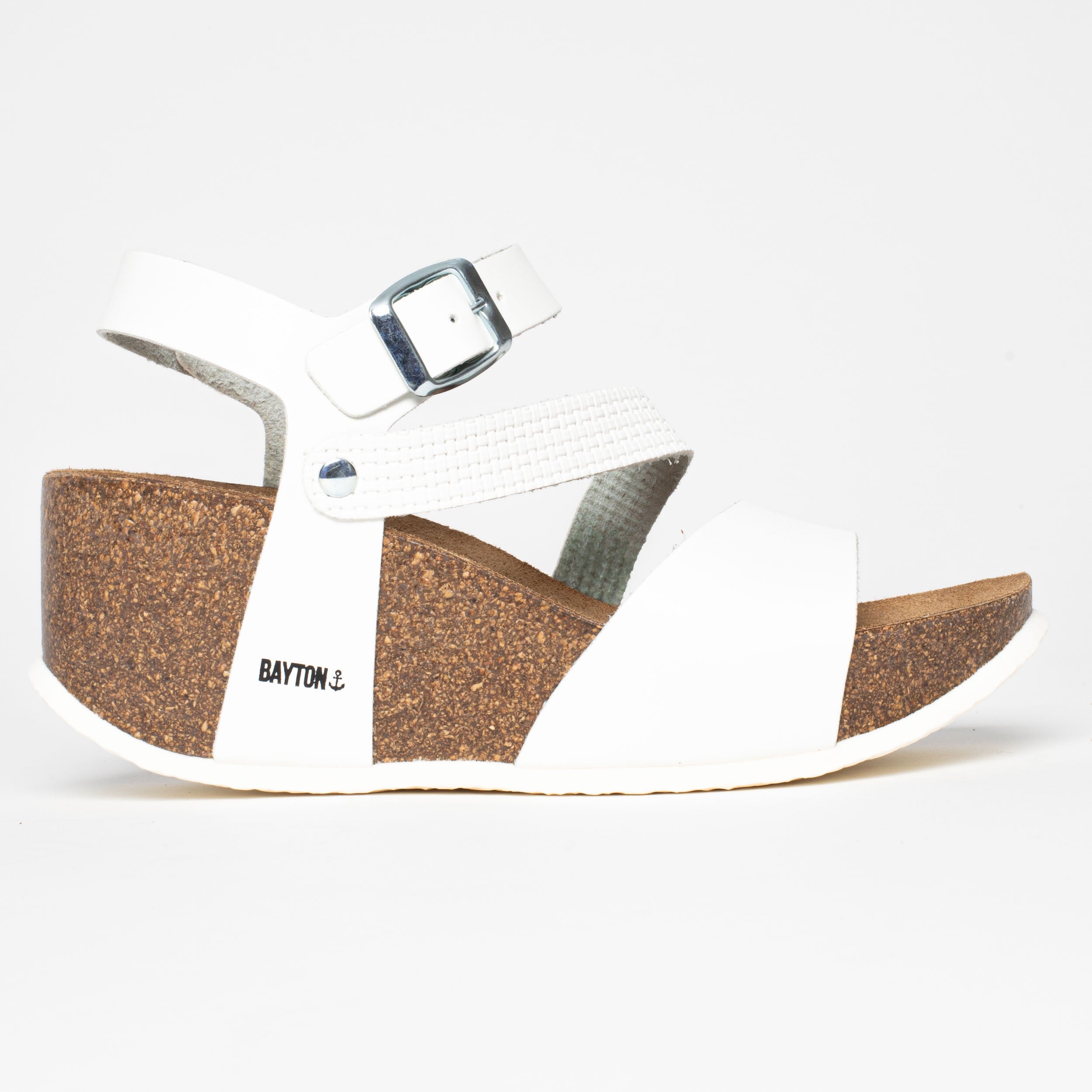 Melilla White Wedge and Semi-Wedge Sandals