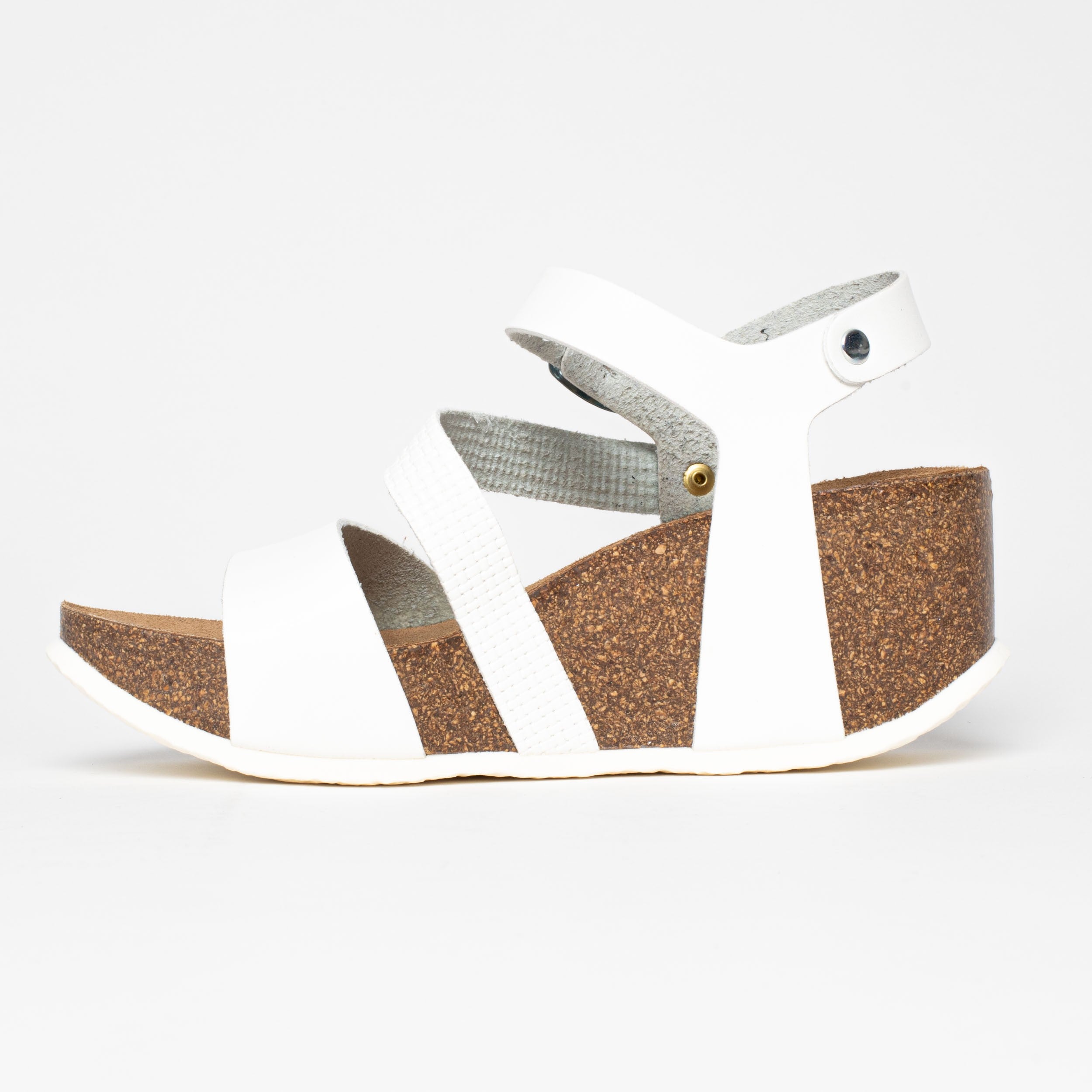 Melilla White Wedge and Semi-Wedge Sandals