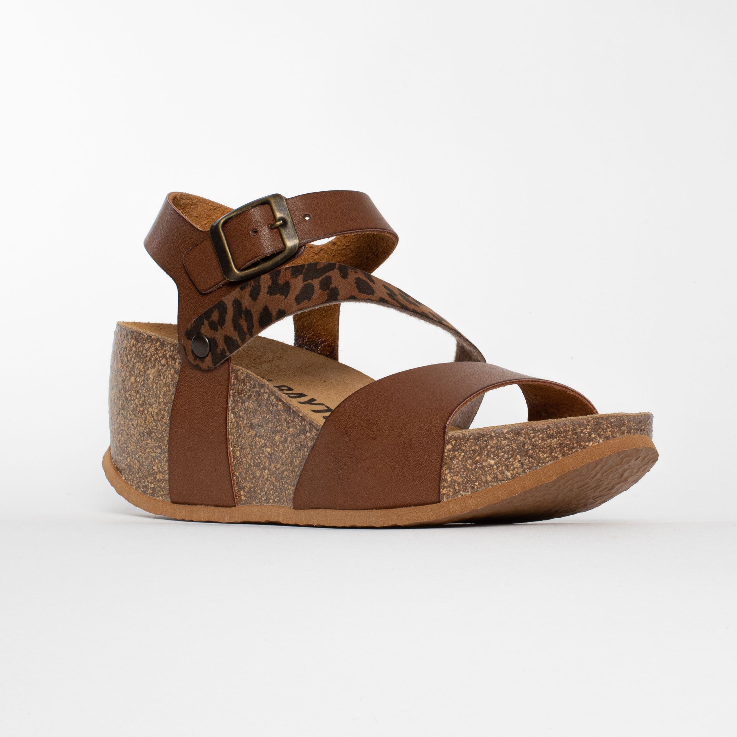 Melilla Camel Wedge and Semi-Wedge Sandals