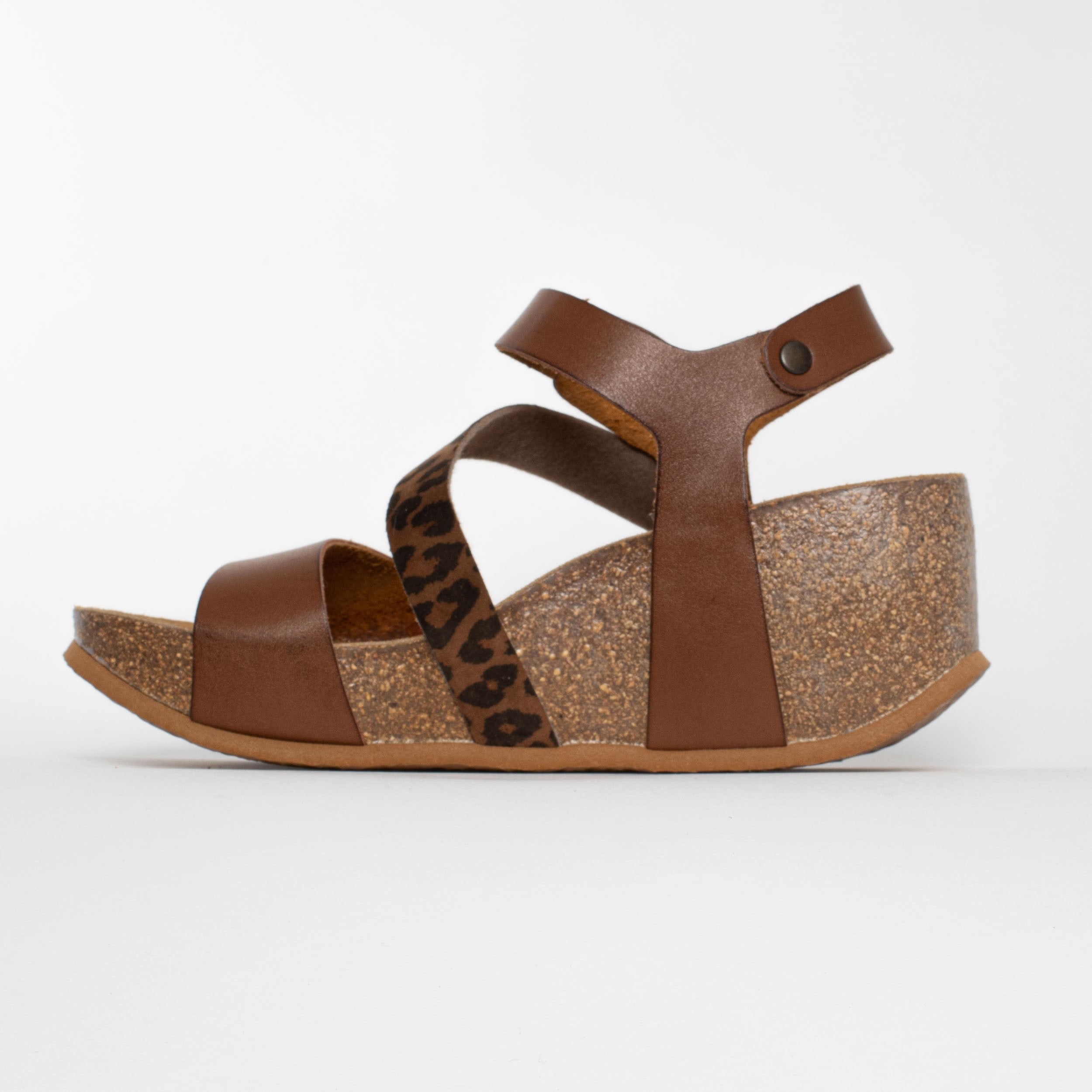 Melilla Camel Wedge and Semi-Wedge Sandals