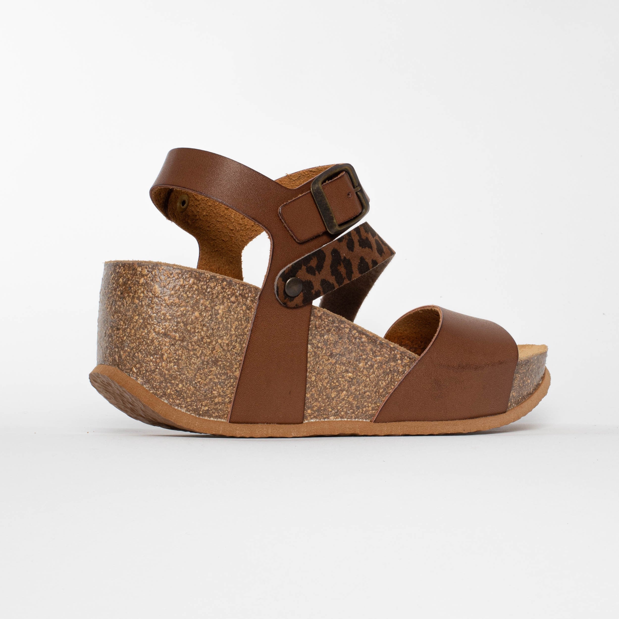 Melilla Camel Wedge and Semi-Wedge Sandals