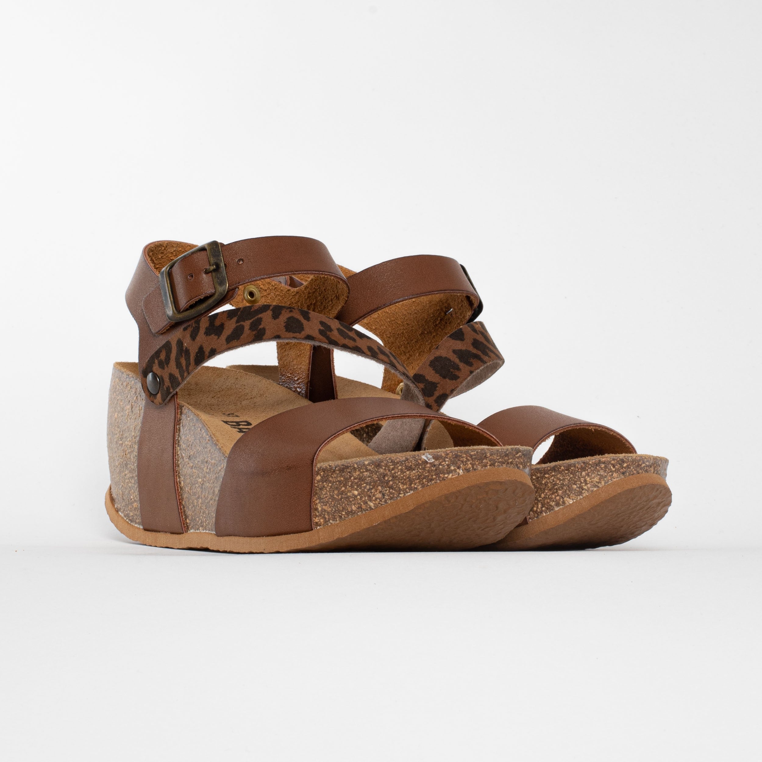 Melilla Camel Wedge and Semi-Wedge Sandals