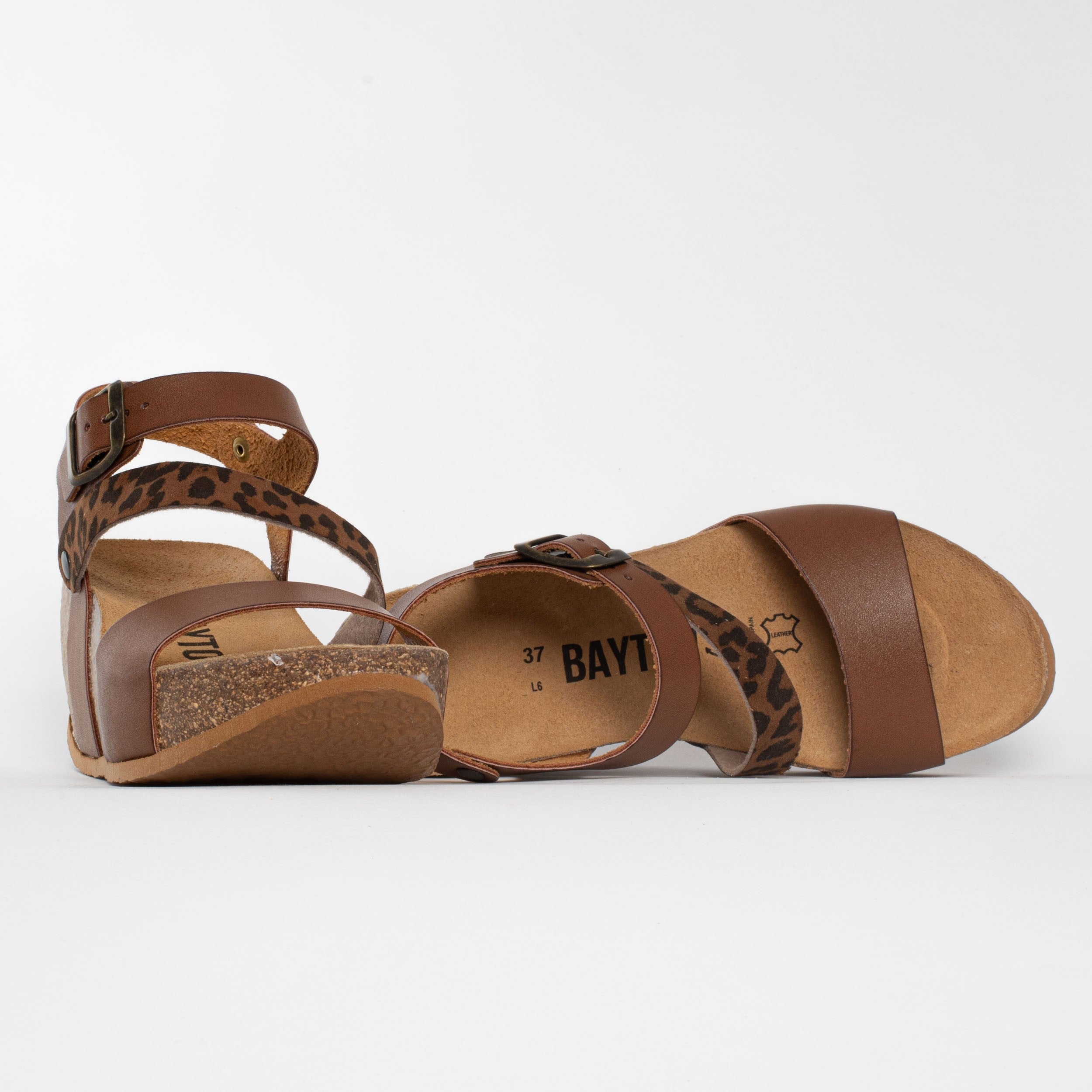 Melilla Camel Wedge and Semi-Wedge Sandals