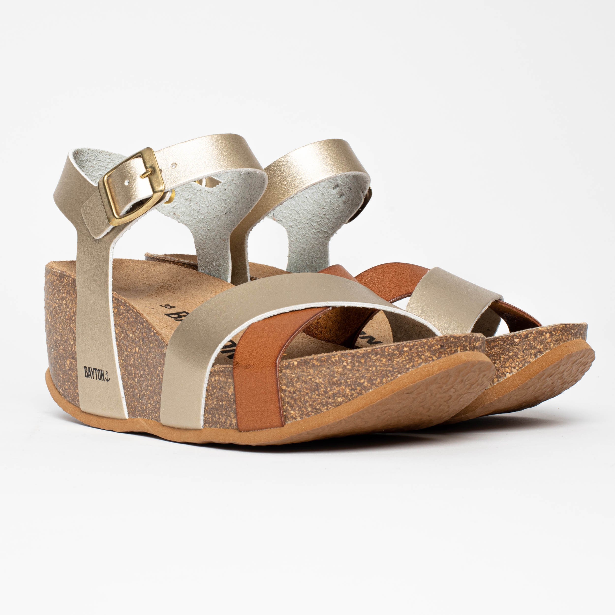 Minorca Camel Wedge and Semi-Wedge Sandals