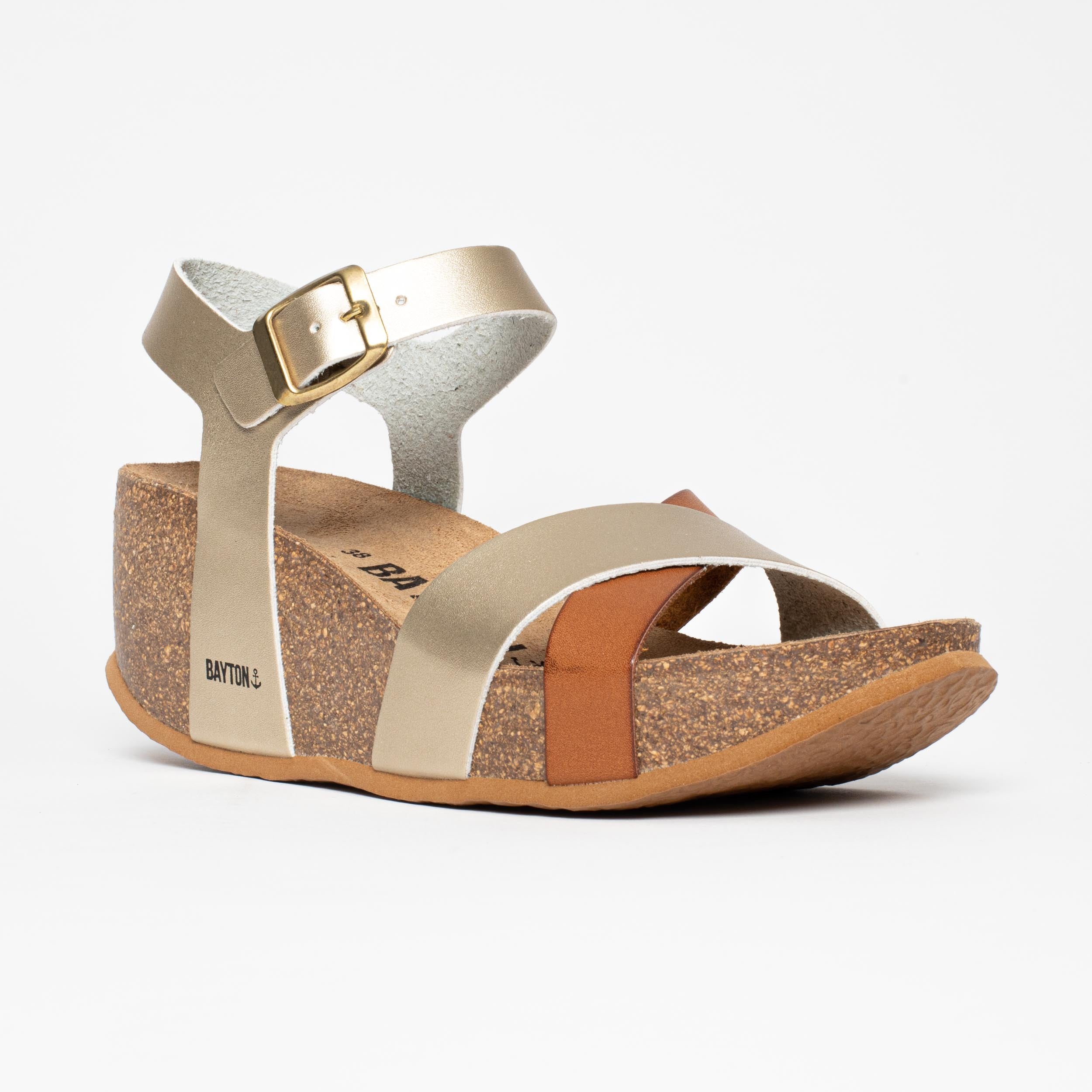 Minorca Camel Wedge and Semi-Wedge Sandals