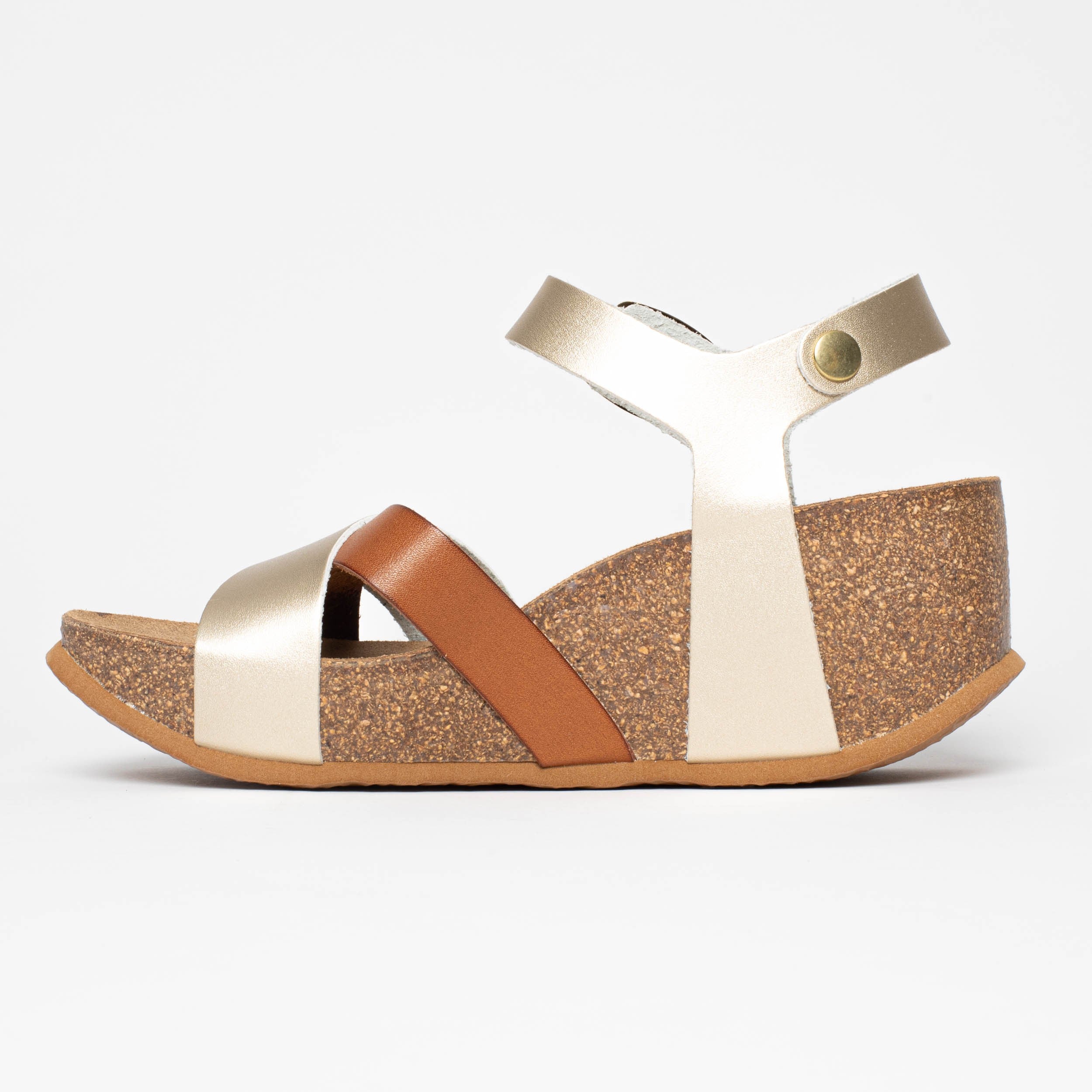 Minorca Camel Wedge and Semi-Wedge Sandals