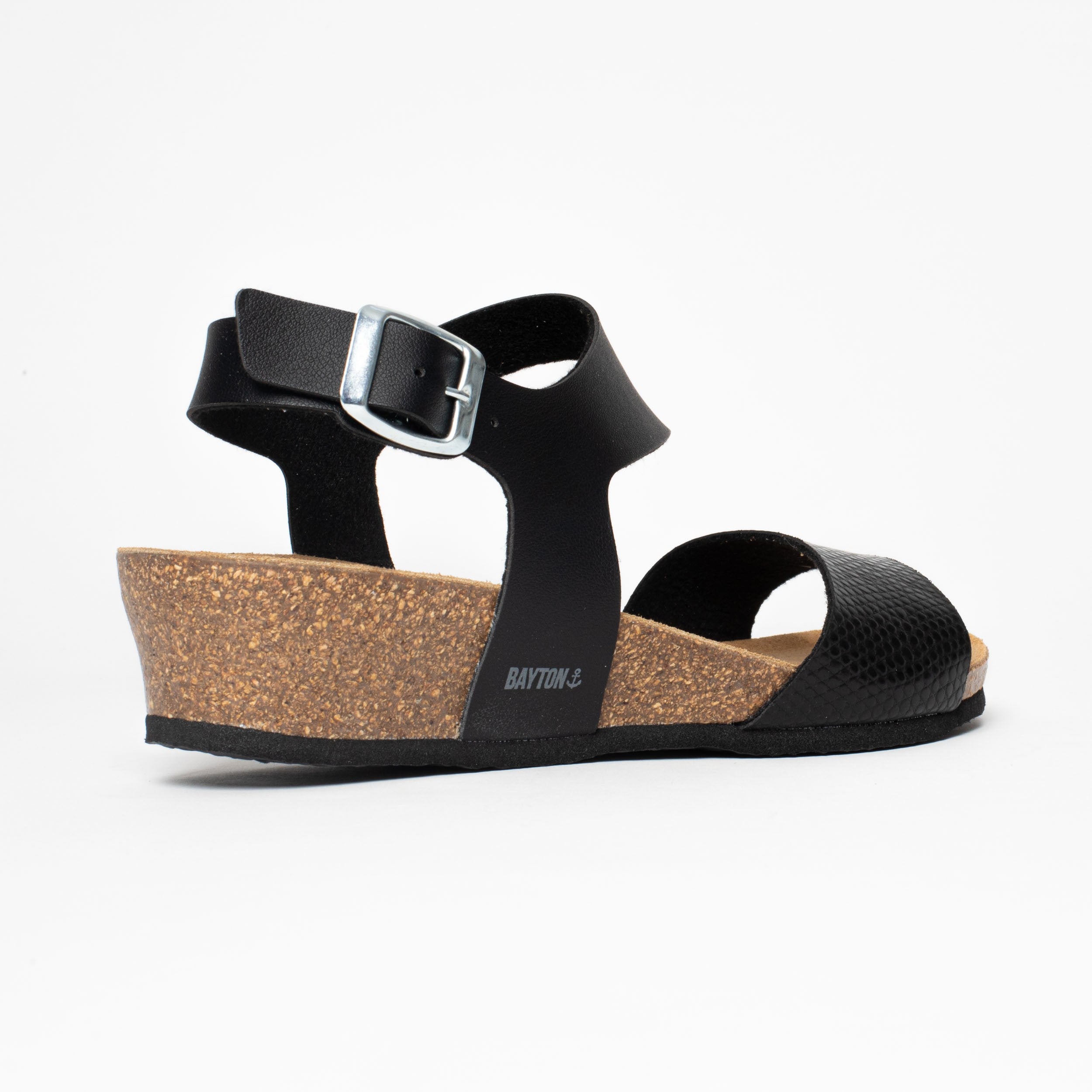 Reus Black Wedge and Semi-Wedge Sandals