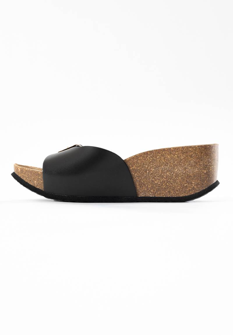 Luna Black Wedge and Semi-Wedge Sandals