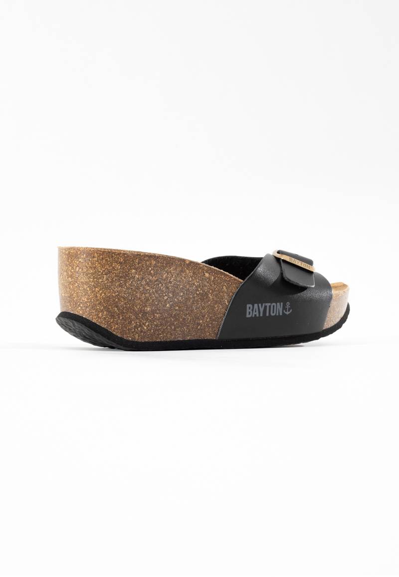 Luna Black Wedge and Semi-Wedge Sandals