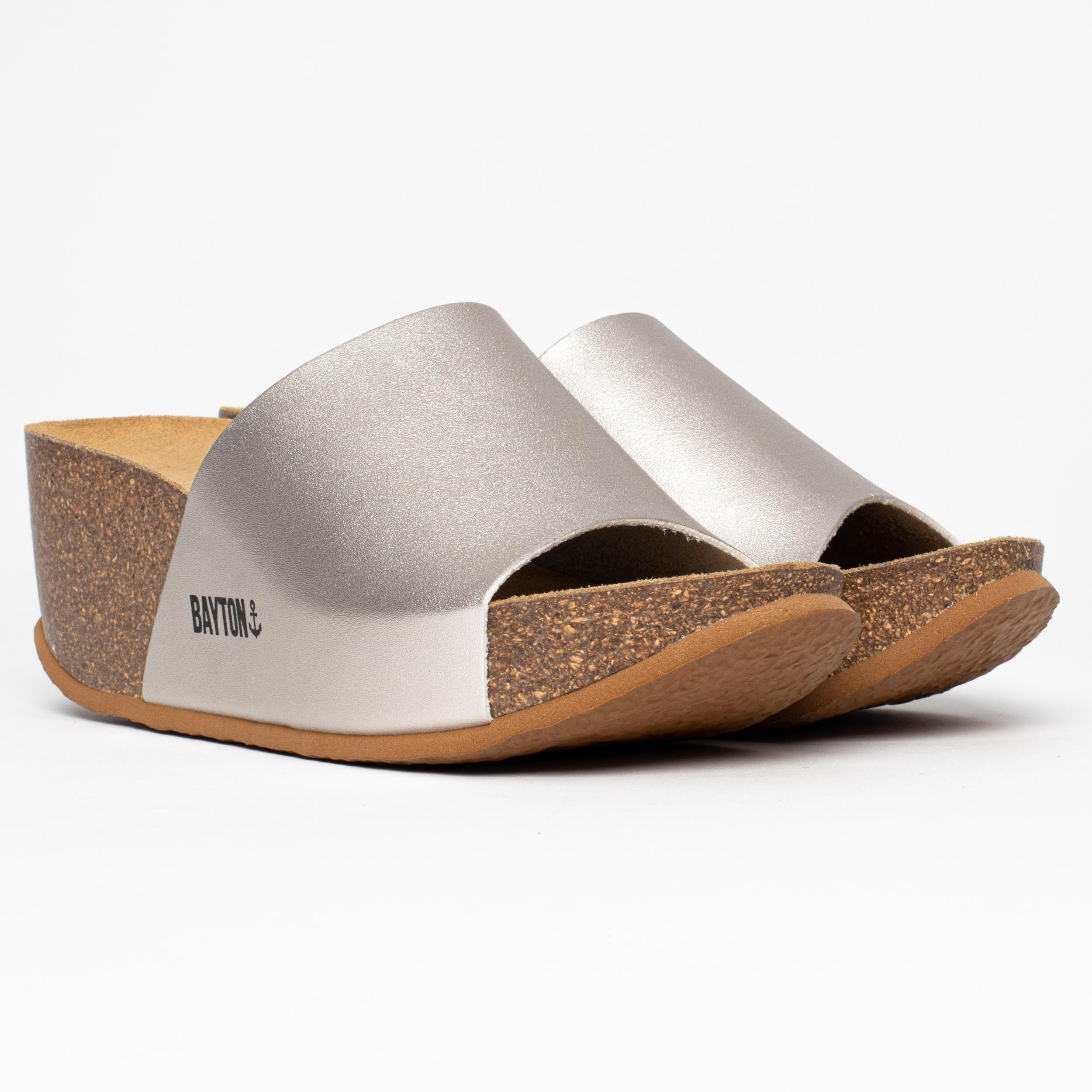 Fuerte Silver Wedge and Semi-Wedge Sandals