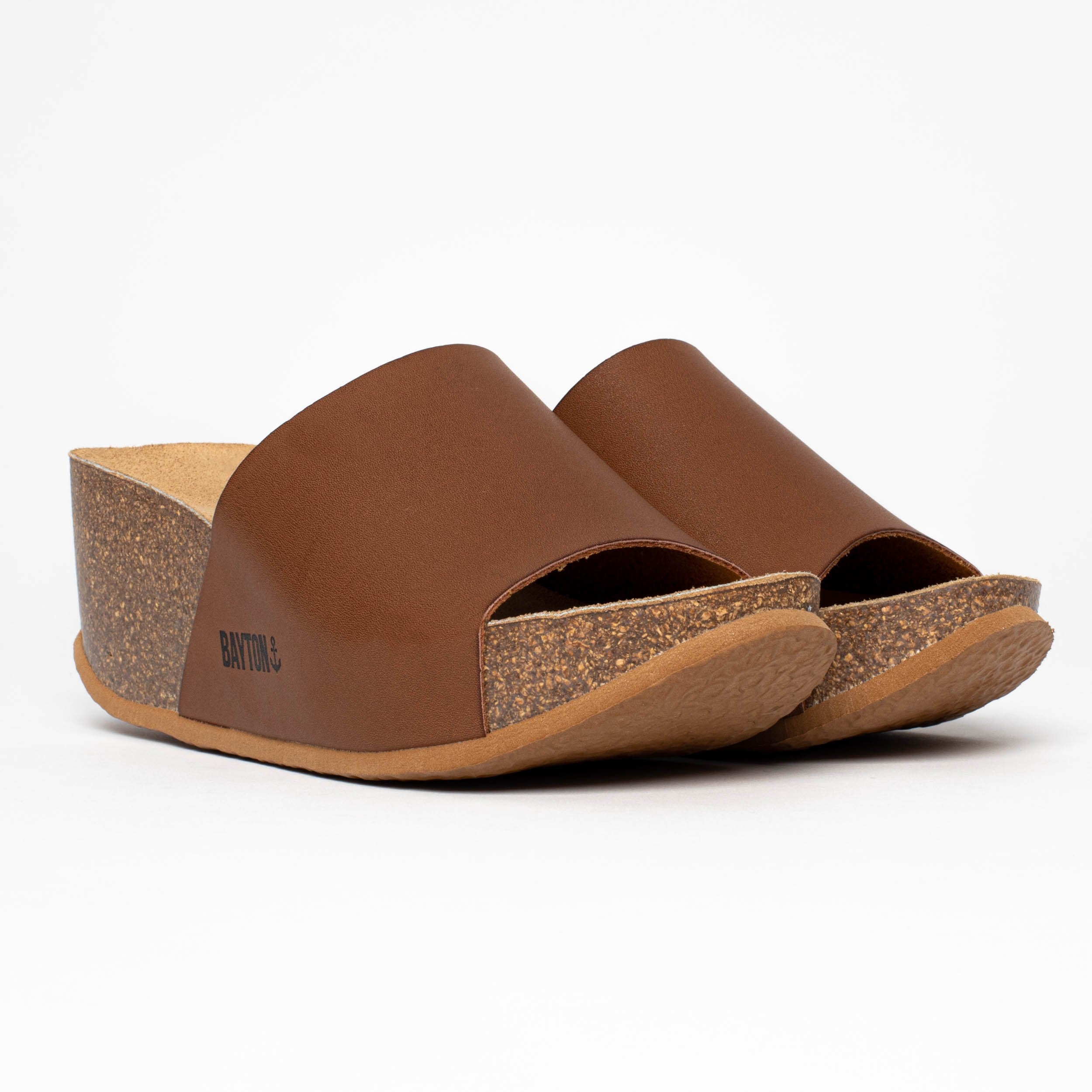 Fuerte Camel Wedge and Semi-Wedge Sandals