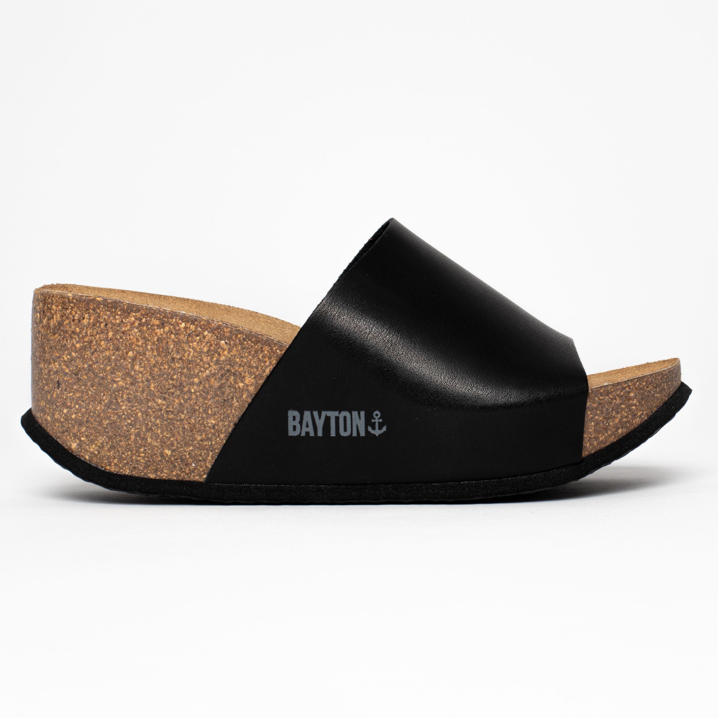 Fuerte Black Wedge and Semi-Wedge Sandals