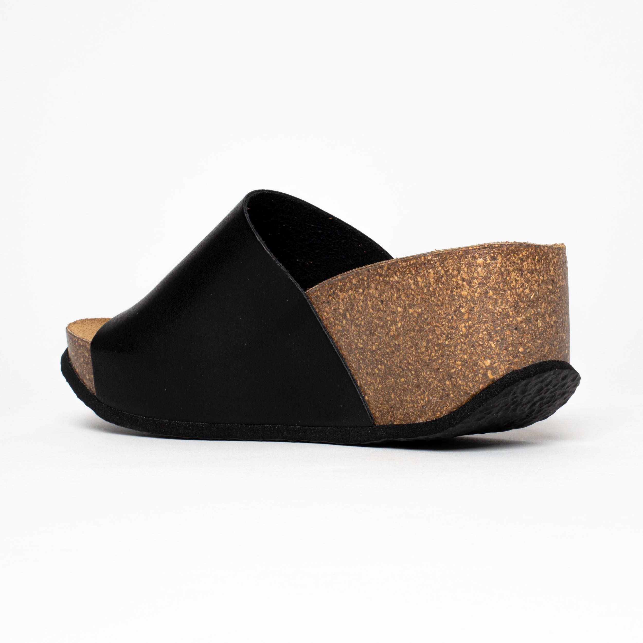 Fuerte Black Wedge and Semi-Wedge Sandals