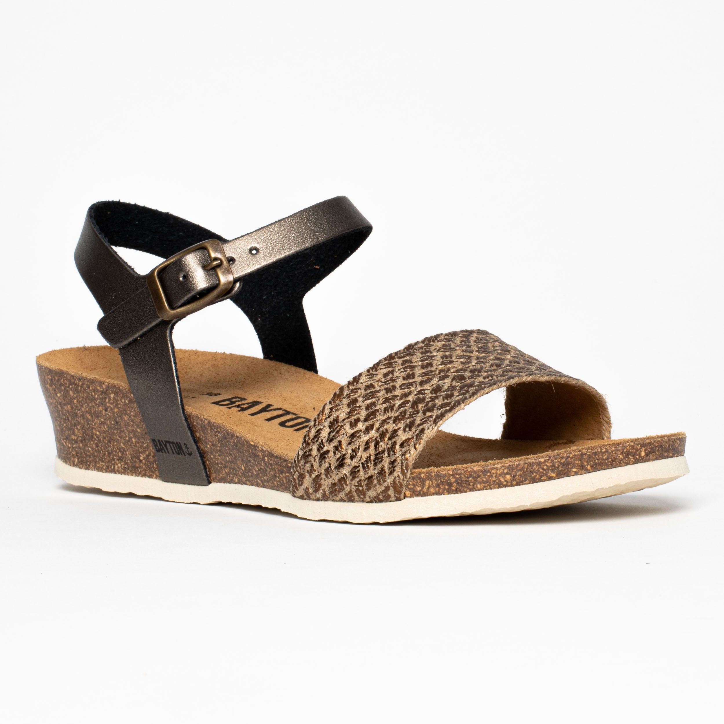 Leganes Bronze and Pewter Wedge and Semi-Wedge Sandals