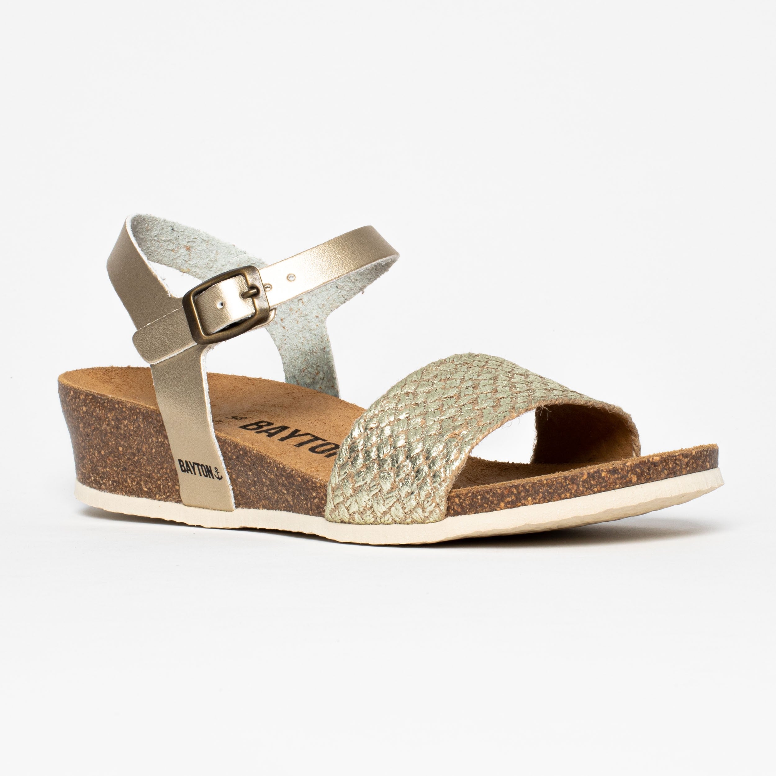 Leganes Light Gold Wedge and Semi-Wedge Sandals