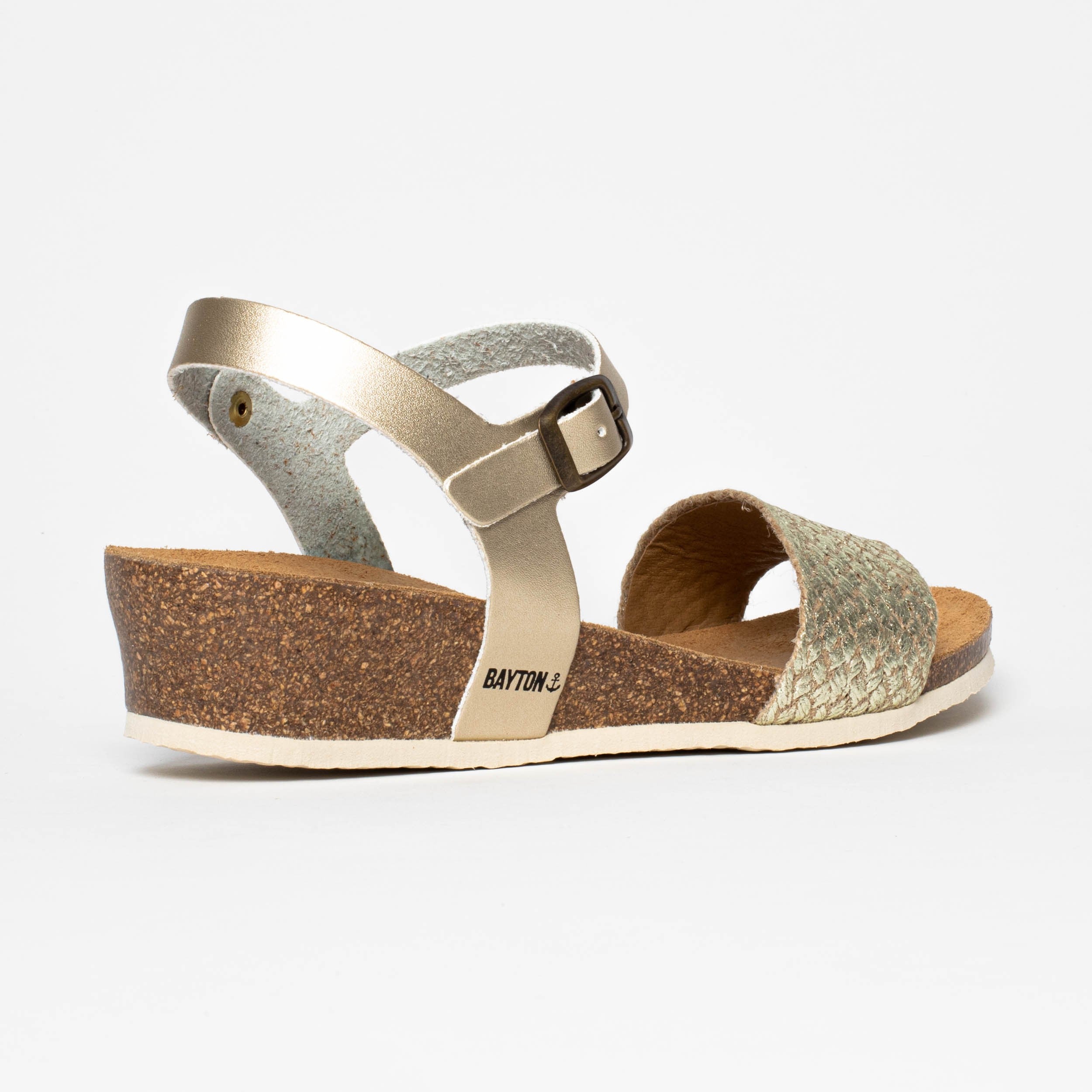 Leganes Light Gold Wedge and Semi-Wedge Sandals