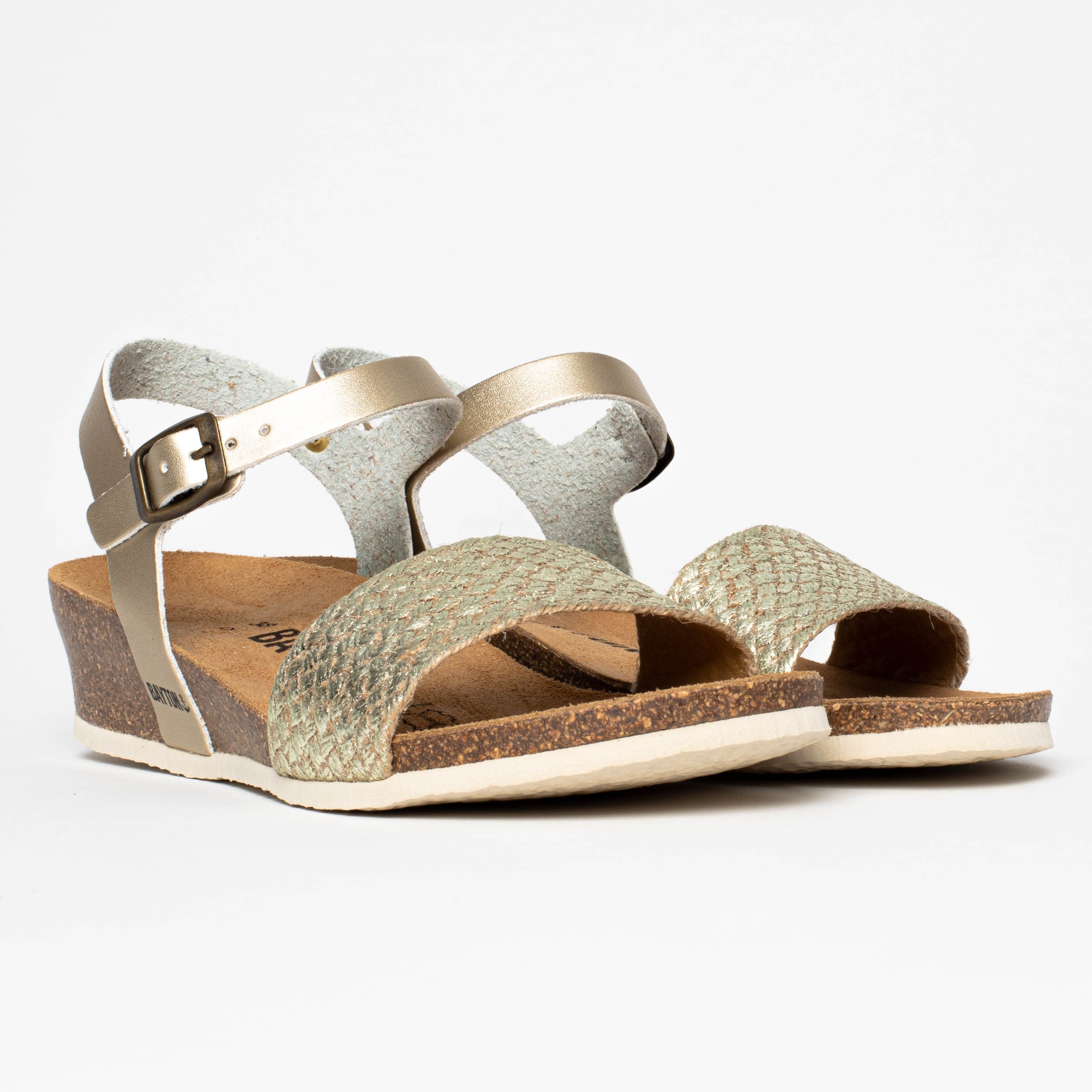 Leganes Light Gold Wedge and Semi-Wedge Sandals