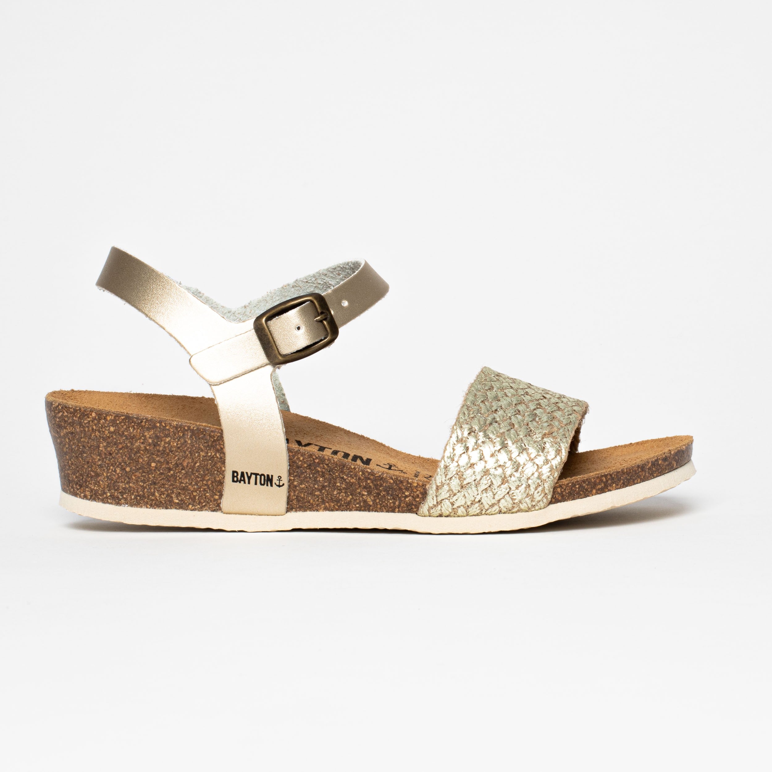 Leganes Light Gold Wedge and Semi-Wedge Sandals