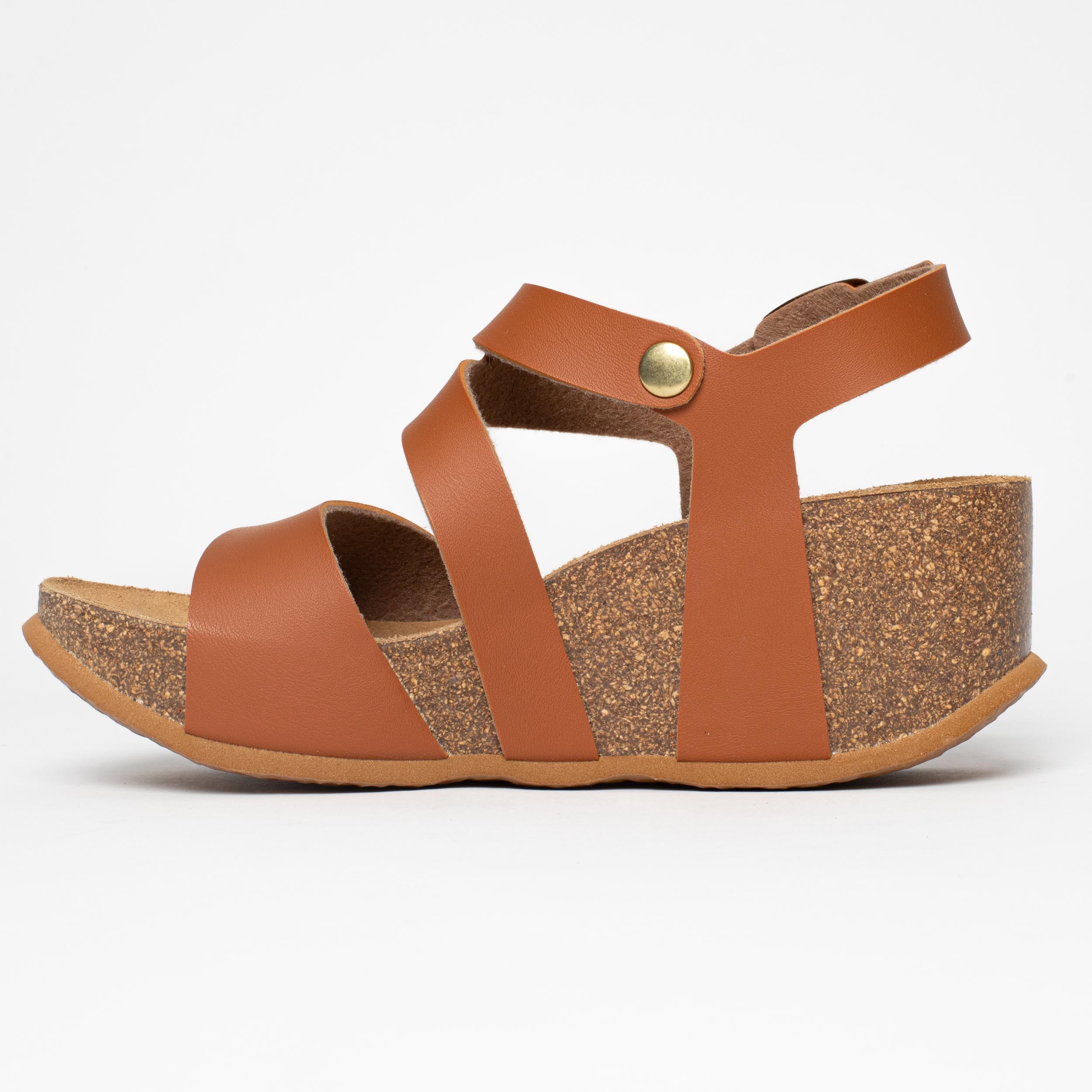 Ibiza Camel Wedge and Semi-Wedge Sandals