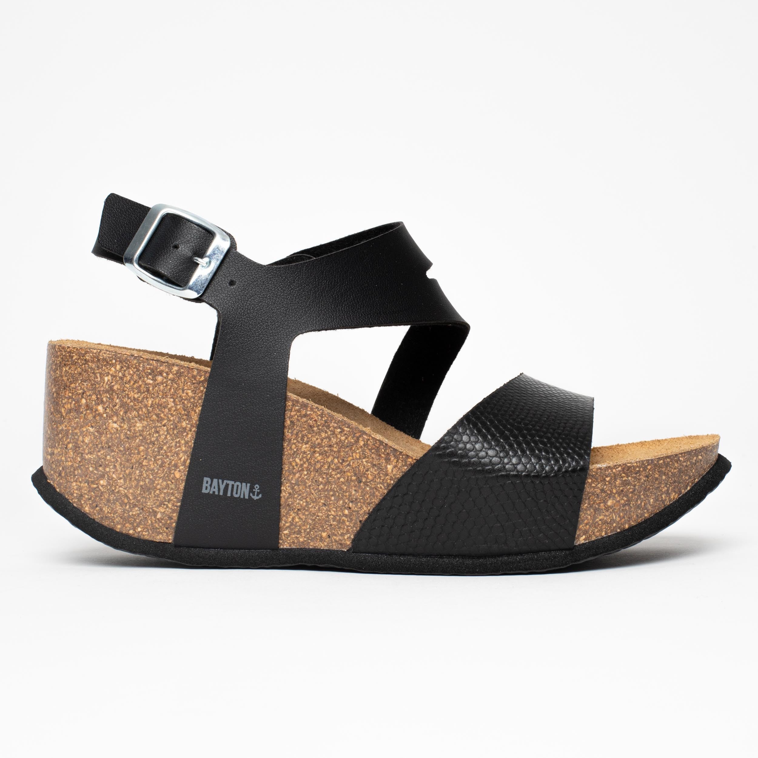 Ibiza Black Wedge and Semi-Wedge Sandals