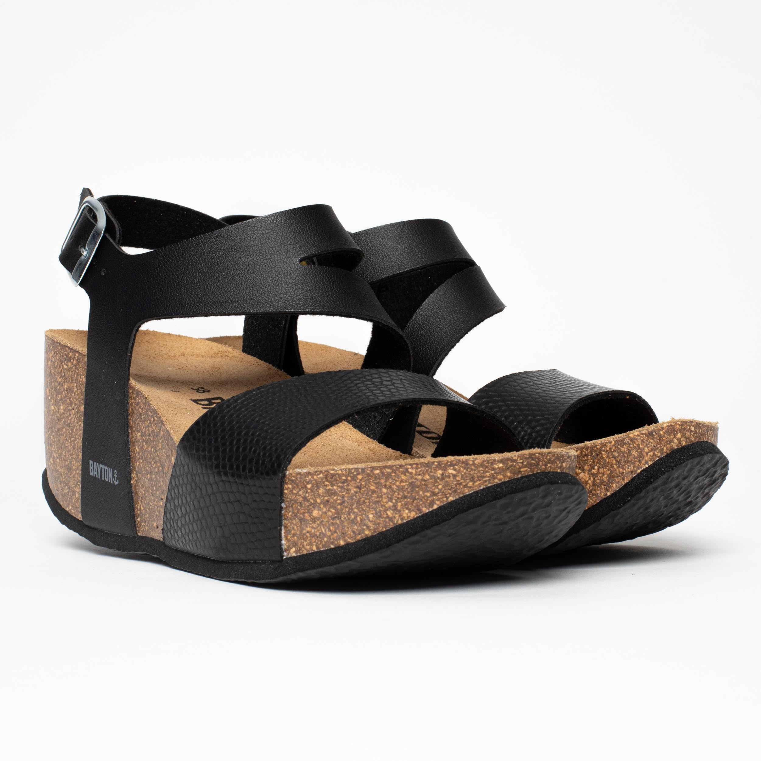 Sandalias Ibiza Cuña Y Semicuña Negro