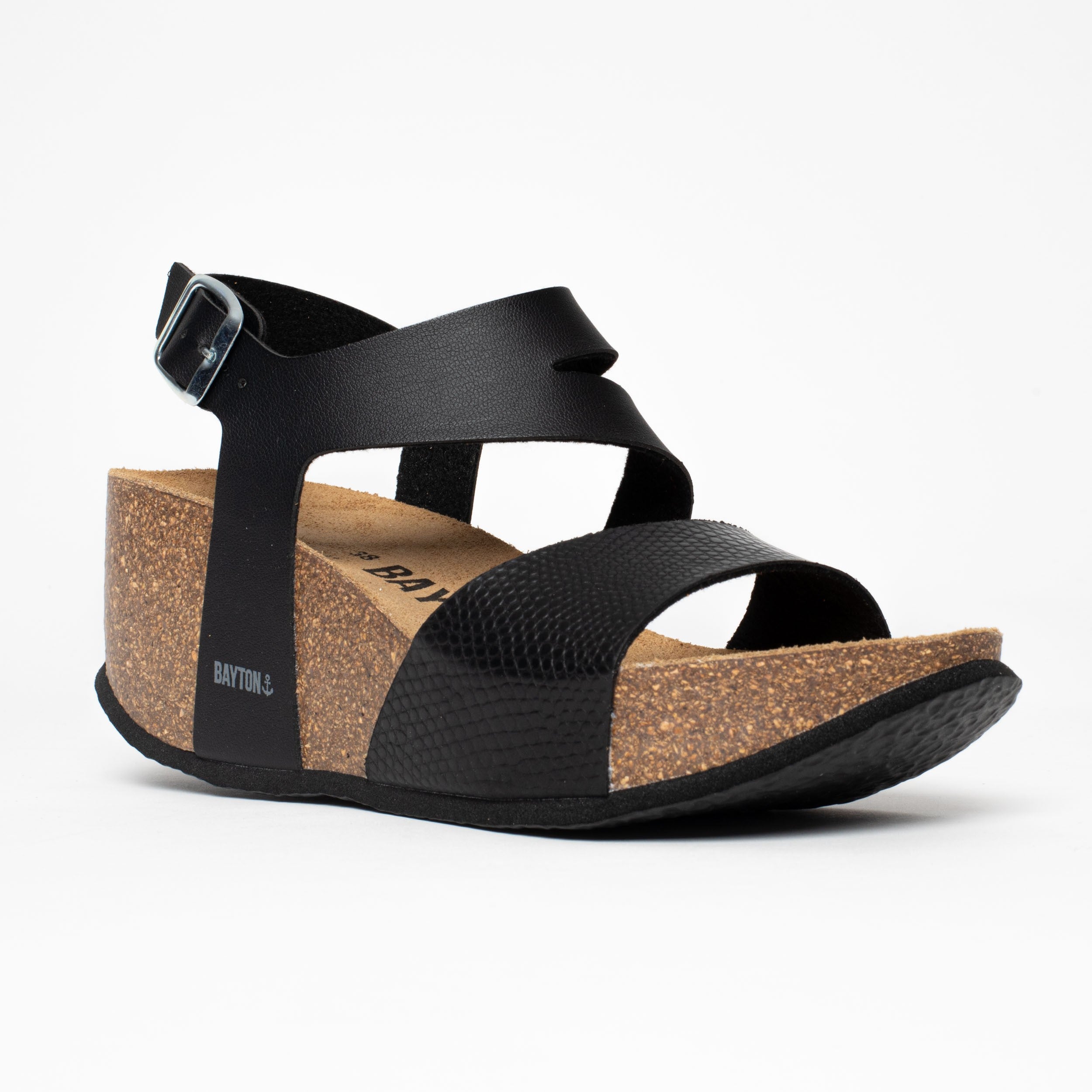 Ibiza Black Wedge and Semi-Wedge Sandals